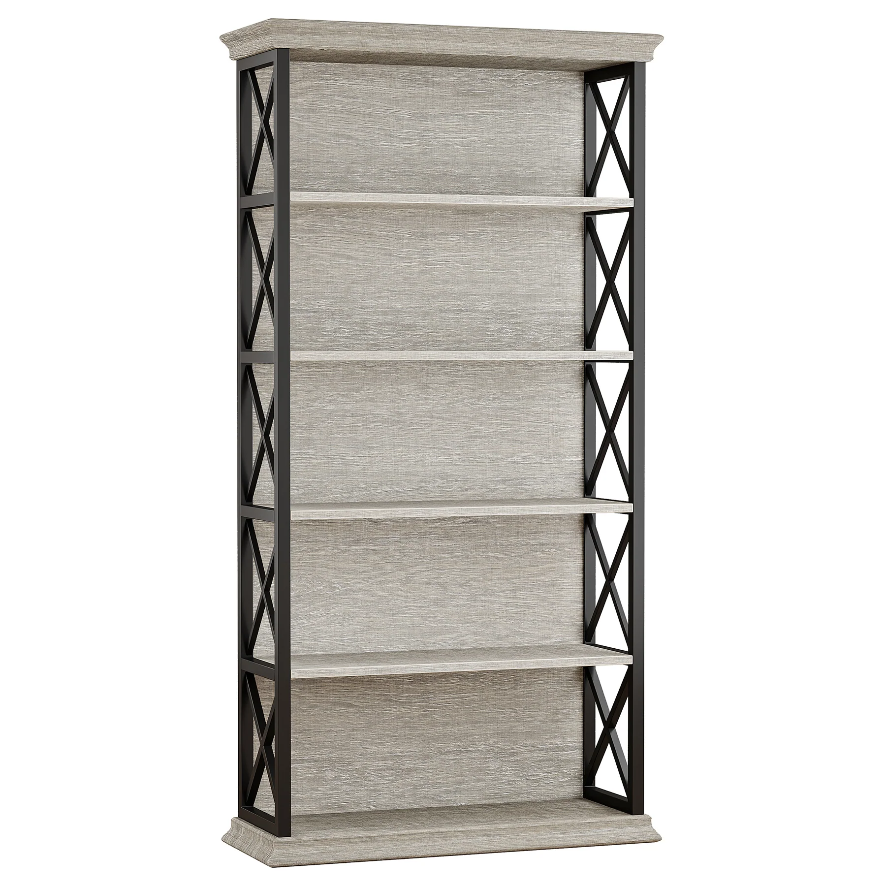 6-Tier Bookshelf, 70.87" Etagere Metal and Wooden Bookcase for Home Office - Image 12