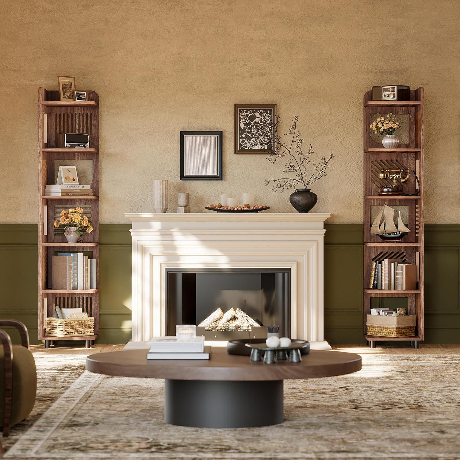 Tribesigns 6-Tier Corner Shelf, Tall Skinny Display Bookcase for Small Spaces - Image 4
