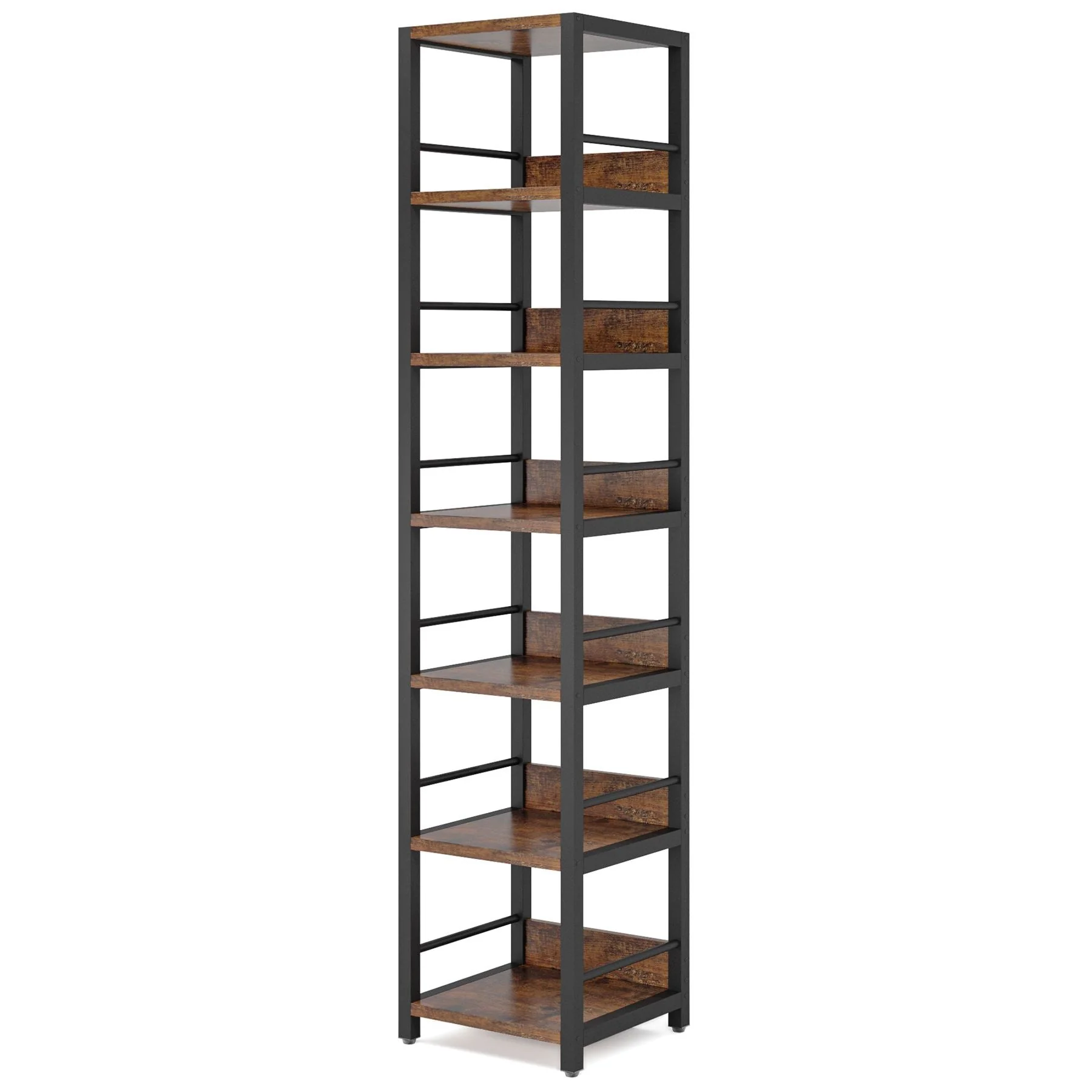 Tribesigns 6-Tier Narrow Corner Shelf, 74.8-Inch Tall Industrial Storage Bookshelf - Image 16