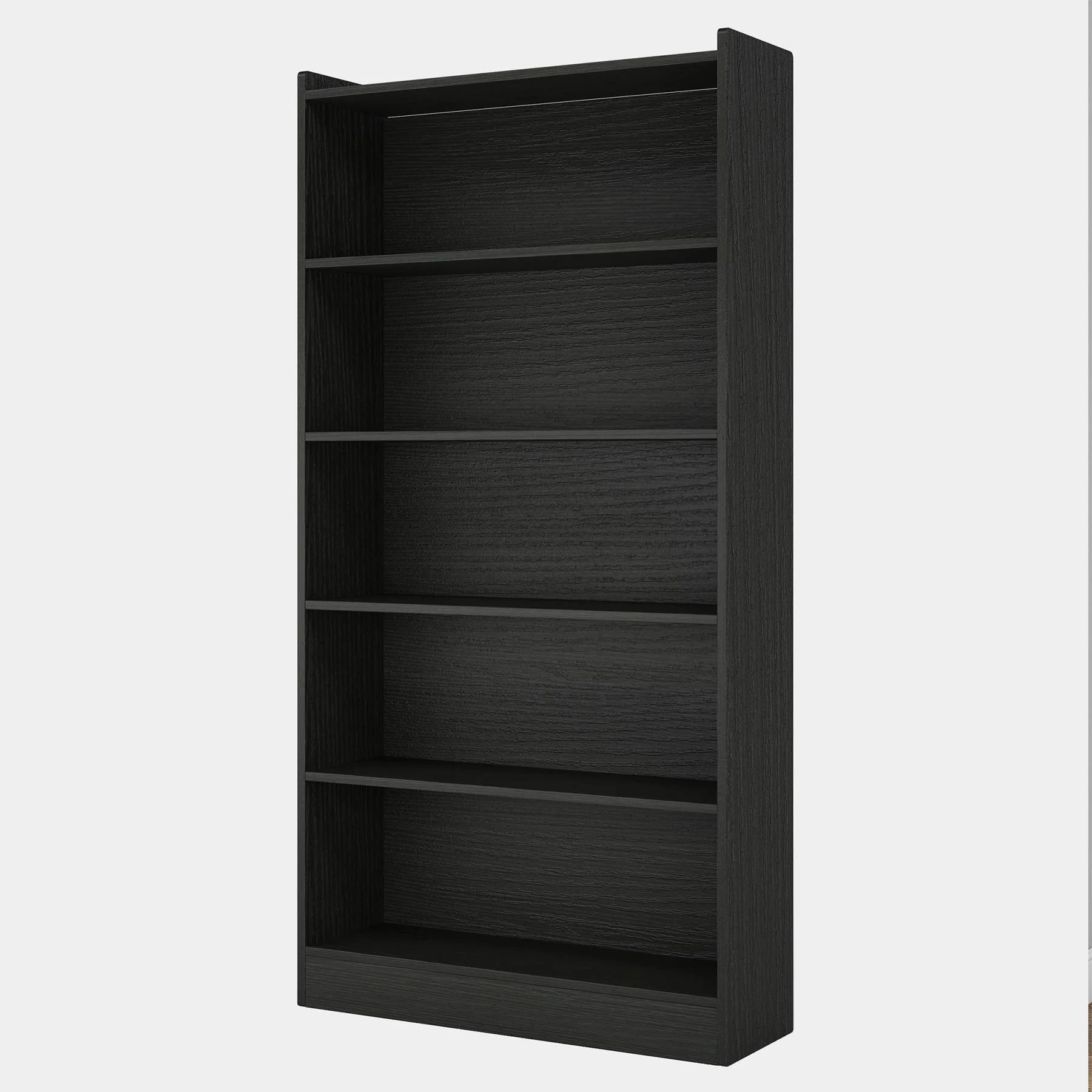 72" Tall Wood Bookcase, 5-Tier Bookshelf Open Shelves - Image 8