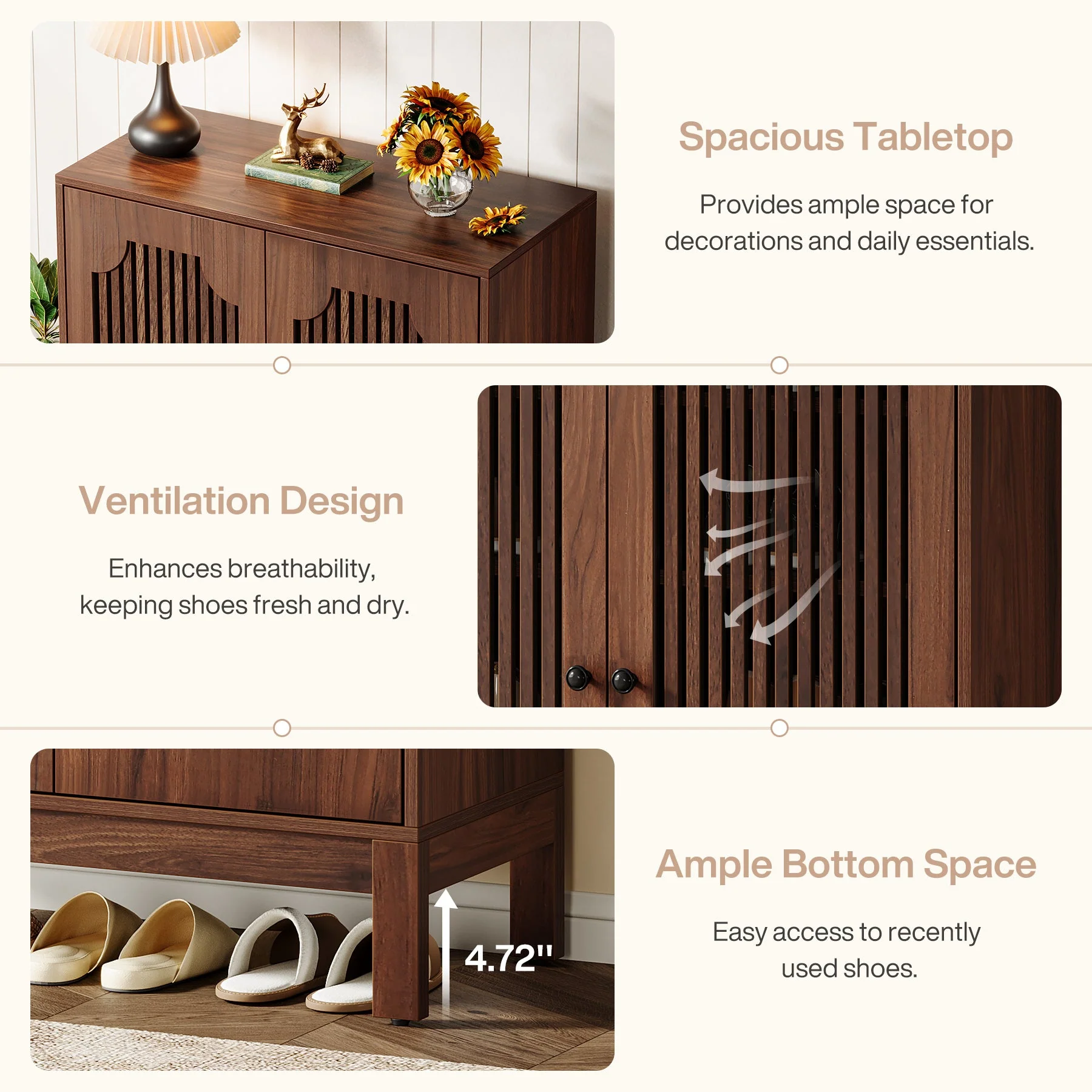 20 Pairs Shoe Cabinet, 6-Tier Shoe Storage Organizer with Adjustable Shelves - Image 9