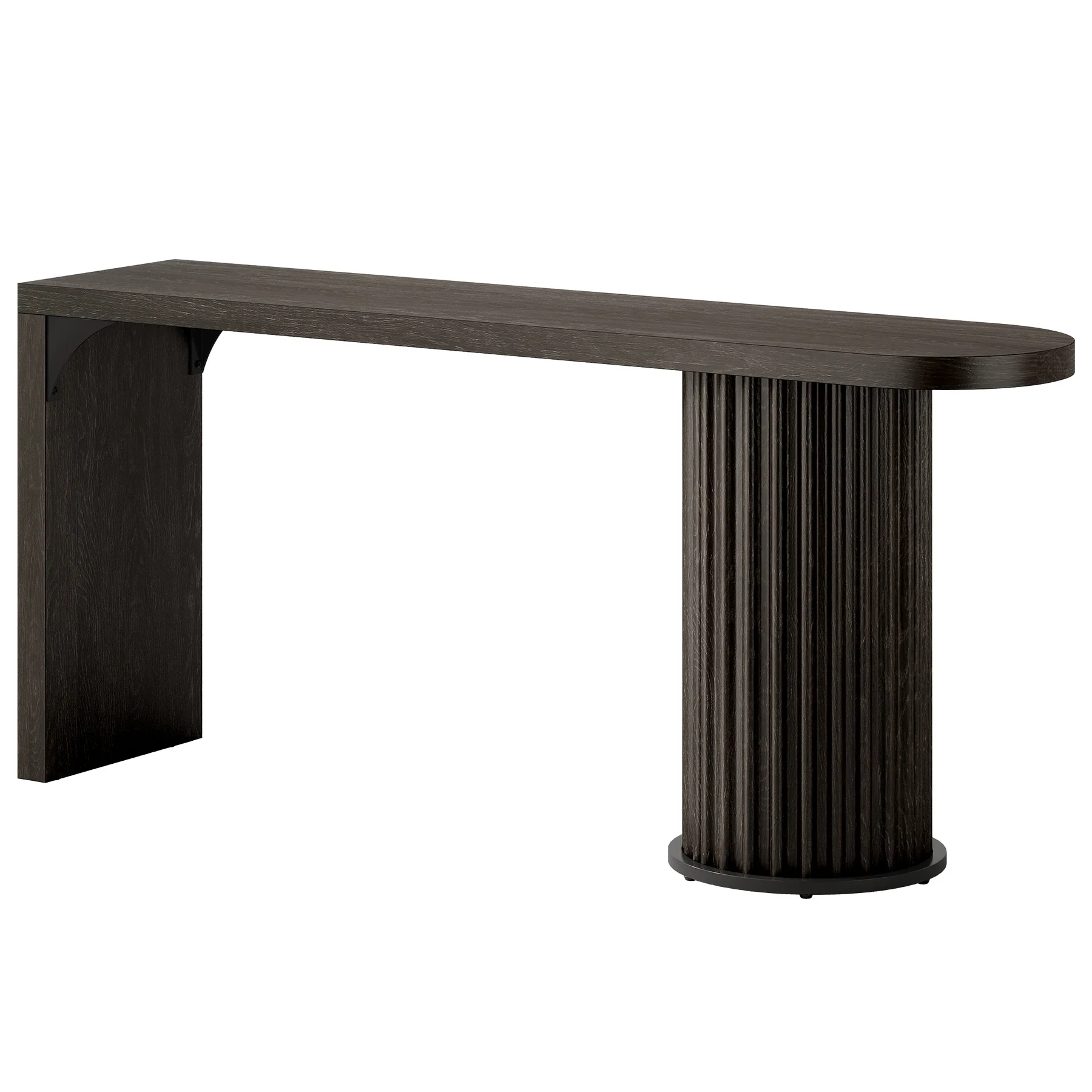 63" Bar Table, Counter Height Pub Table with Fluted Cylindrical Base - Image 10
