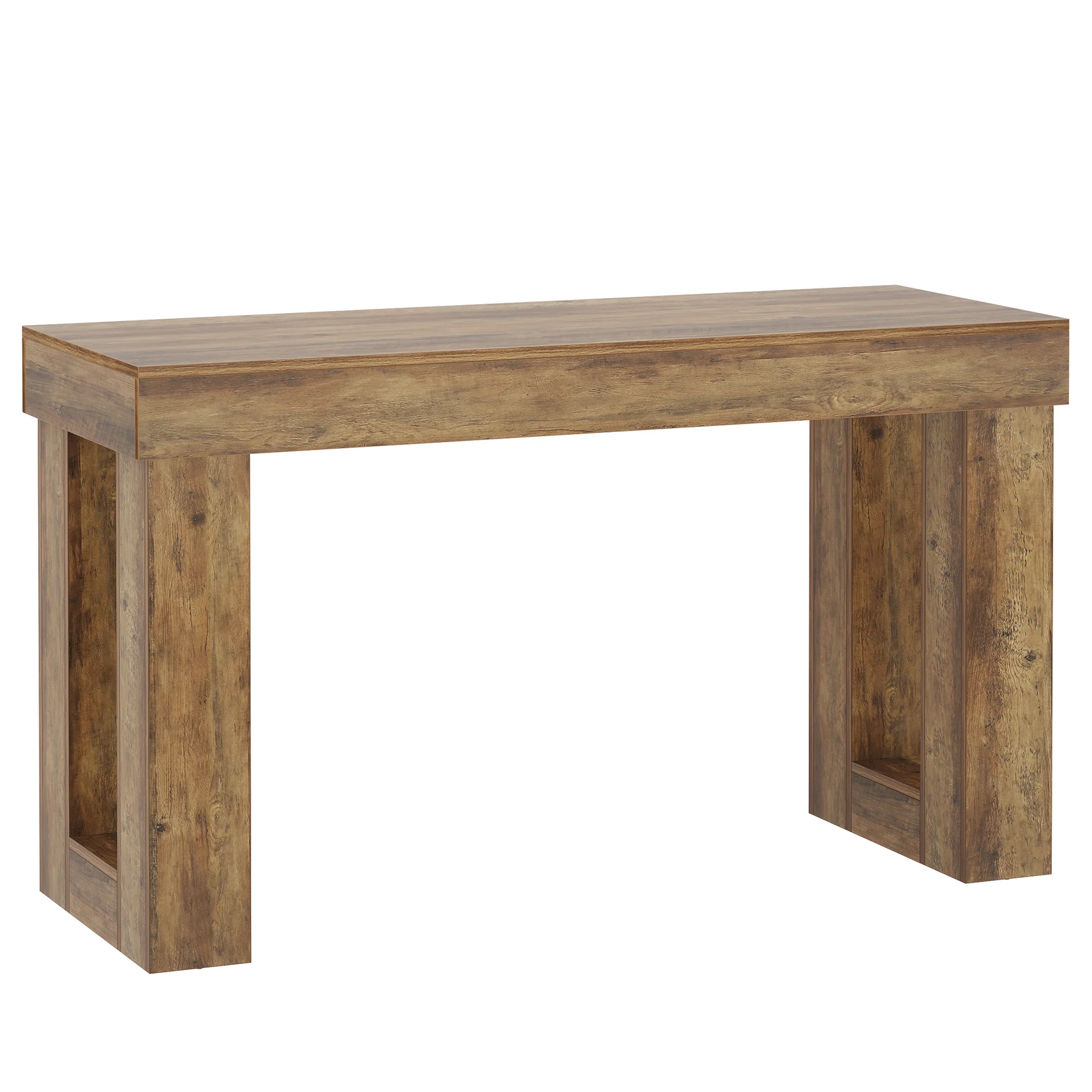 63" Bar Table, Counter Height Pub Table with Sturdy Rectangular Base - Image 9