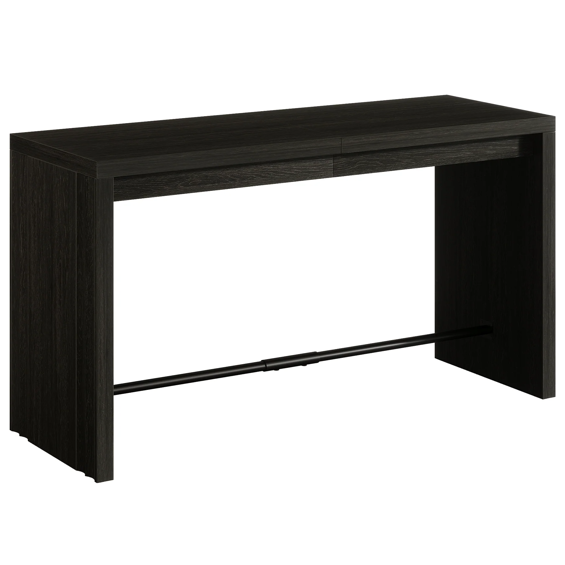 63" Bar Table, Rectangular Counter Height Pub Table with Metal Footrest - Image 11