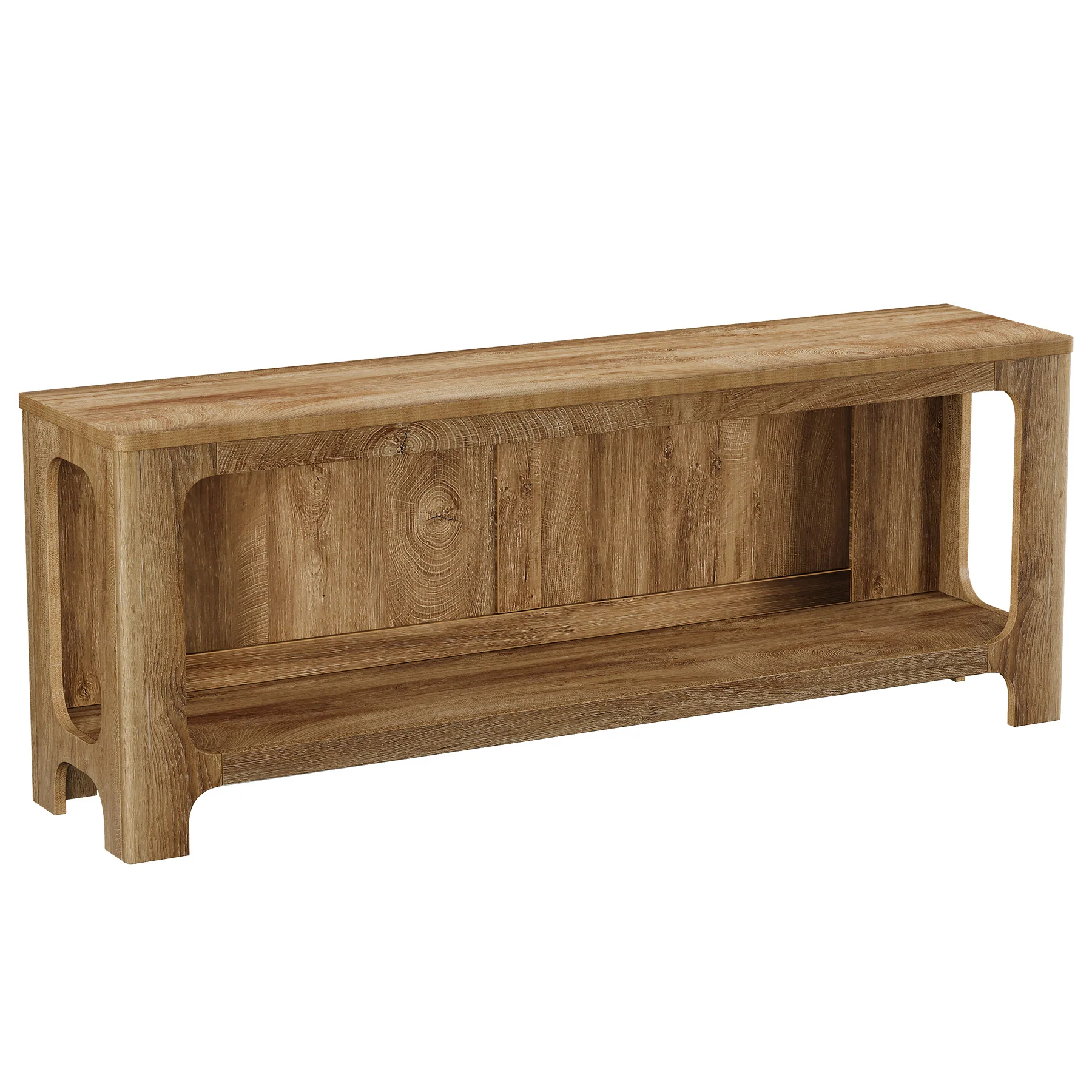 63" TV Stand with Storage Shelf for Up to 70" TVs, Farmhouse Entertainment Center for Living Room - Image 9
