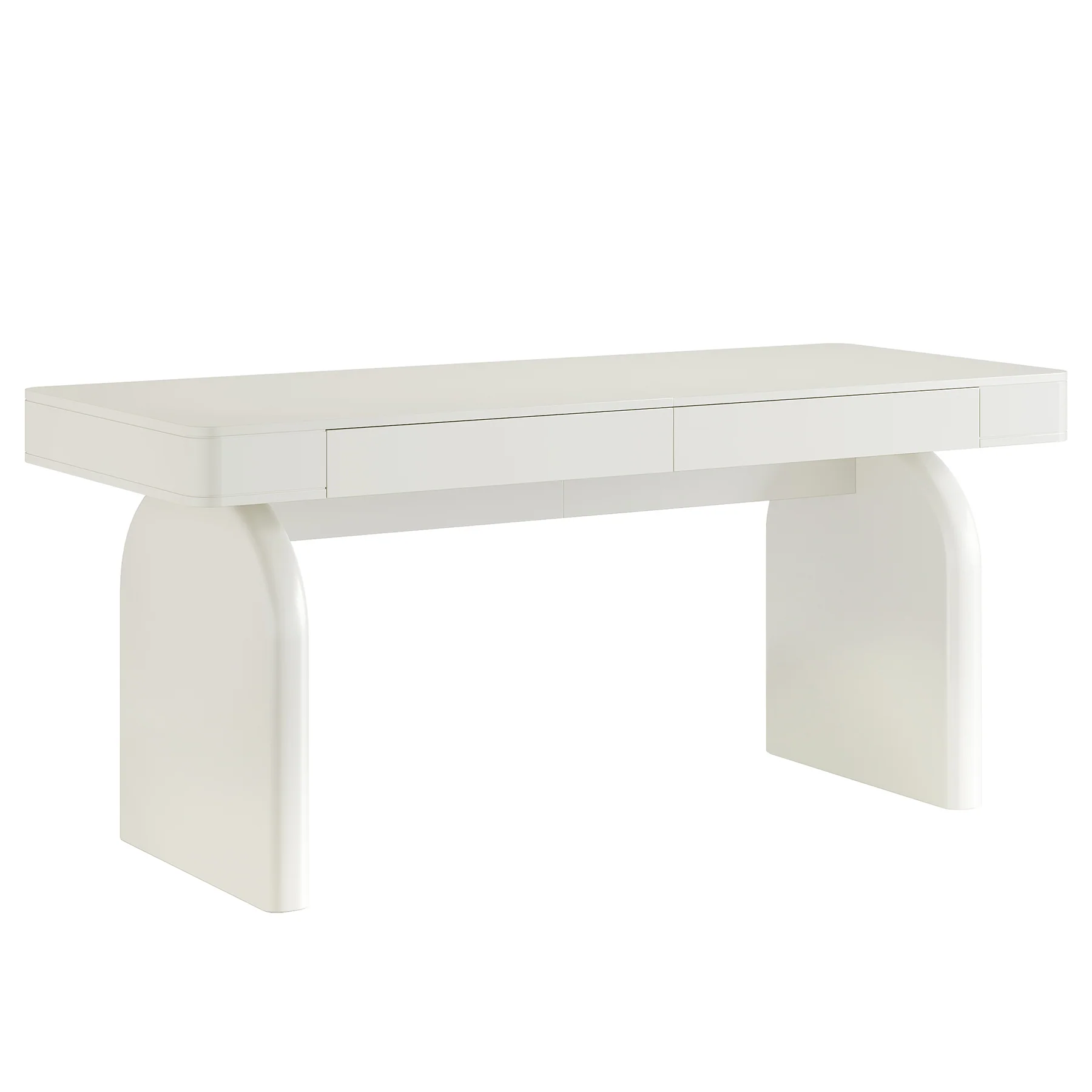 63" Executive Desk, Modern Office Computer Desk with 2 Storage Drawers - Image 9