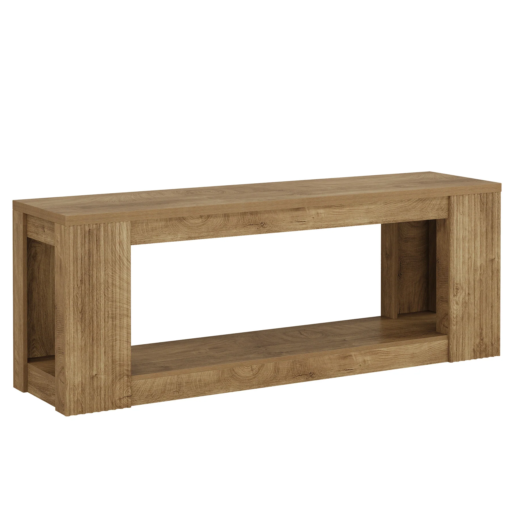 63" Entryway Bench, 2-Tier Shoe Bench End of Bed Seat for Hallway, Bedroom - Image 9