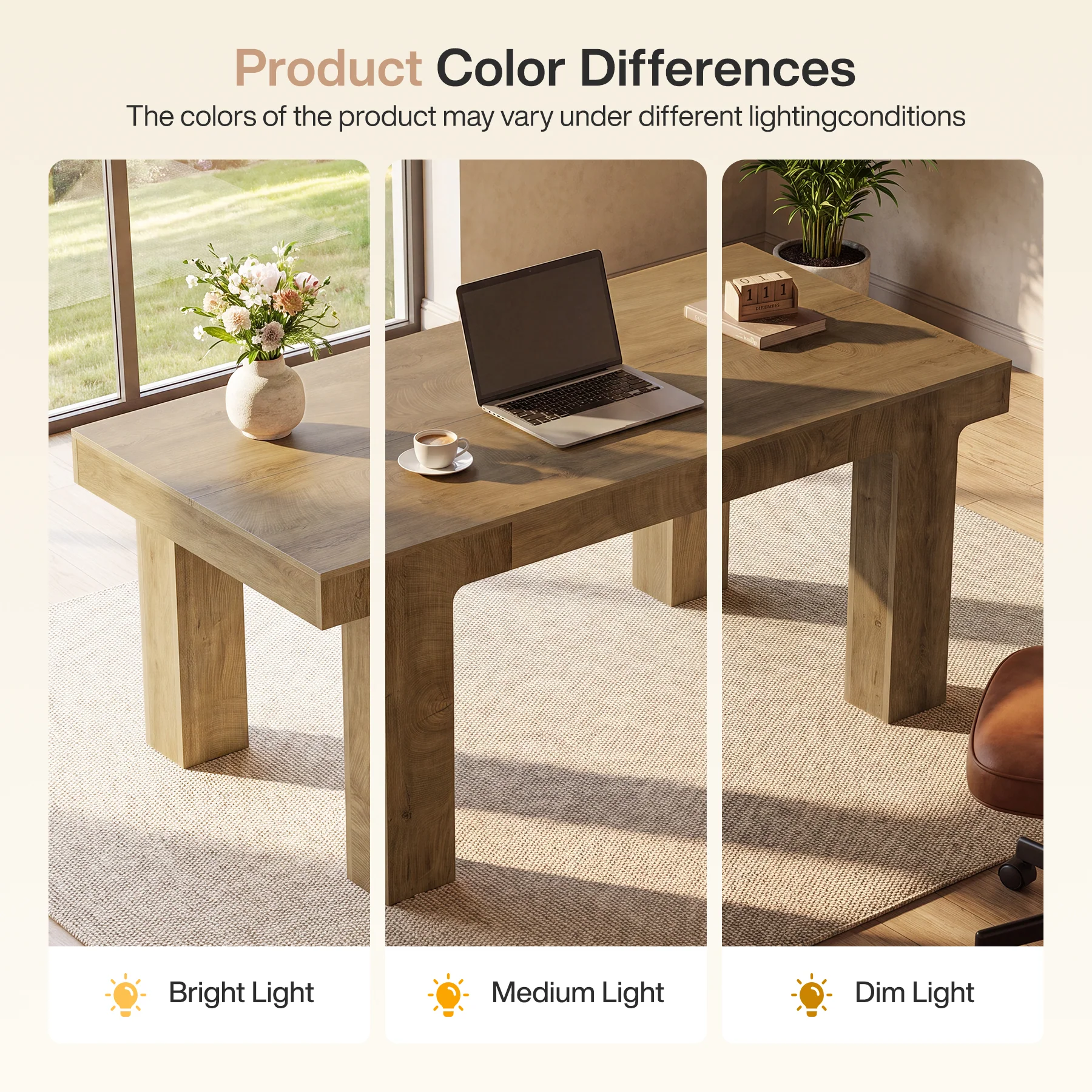 63" Executive Desk, Modern Computer Desk with Curved Edge for Home Office - Image 9
