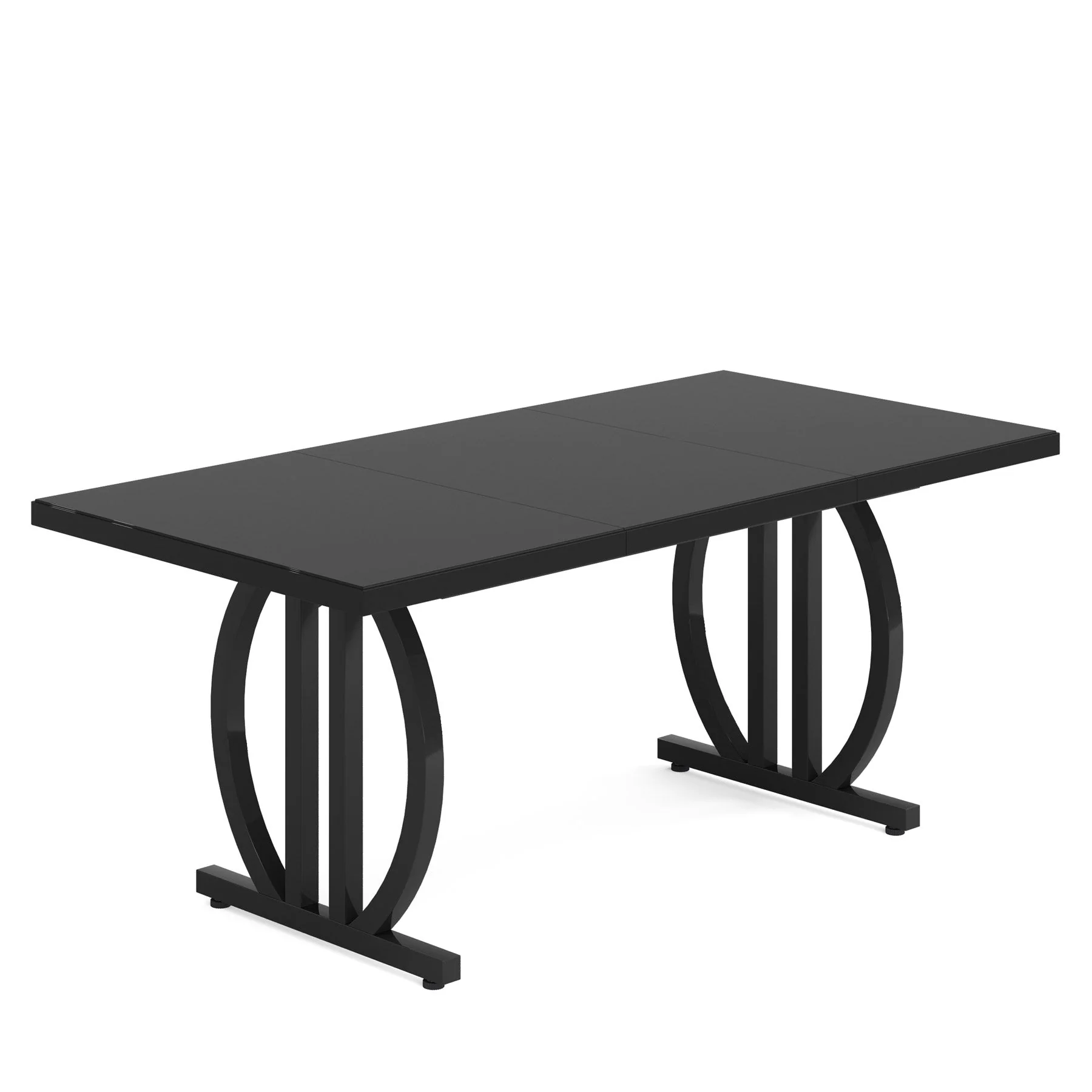 63" Dining Table for 4-6 People, Modern Kitchen Dinner Table with Metal Frame - Image 8