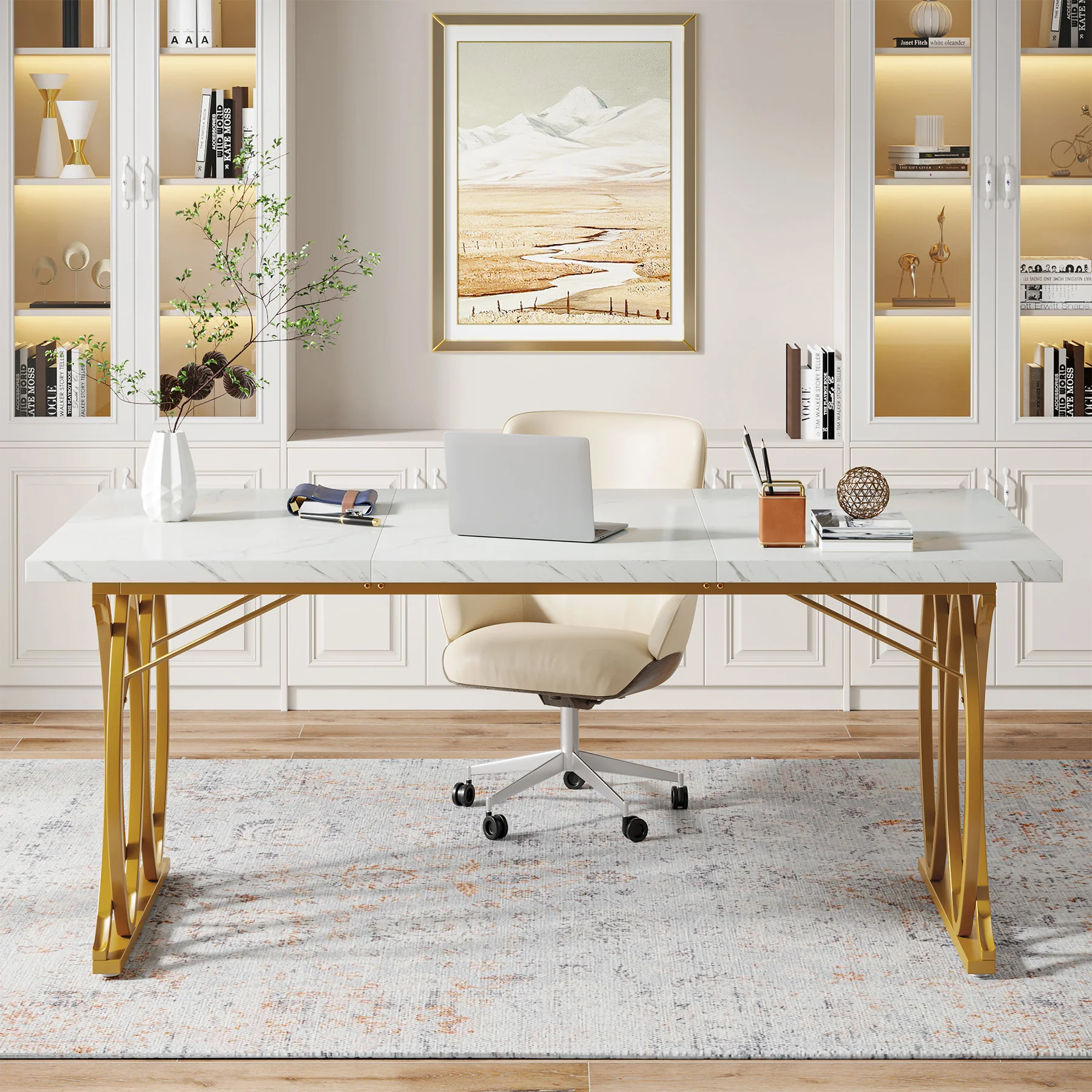 63" Executive Desk, Modern Computer Desk Conference Room Table - Image 4