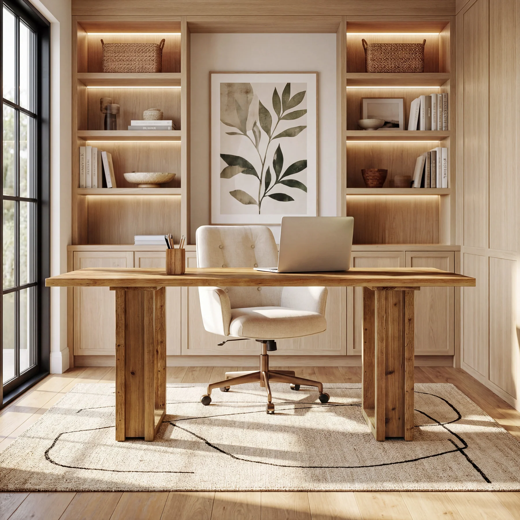 Tribesigns 63-Inch Executive Desk, Large Solid Wood Desk for Home Office - Image 7