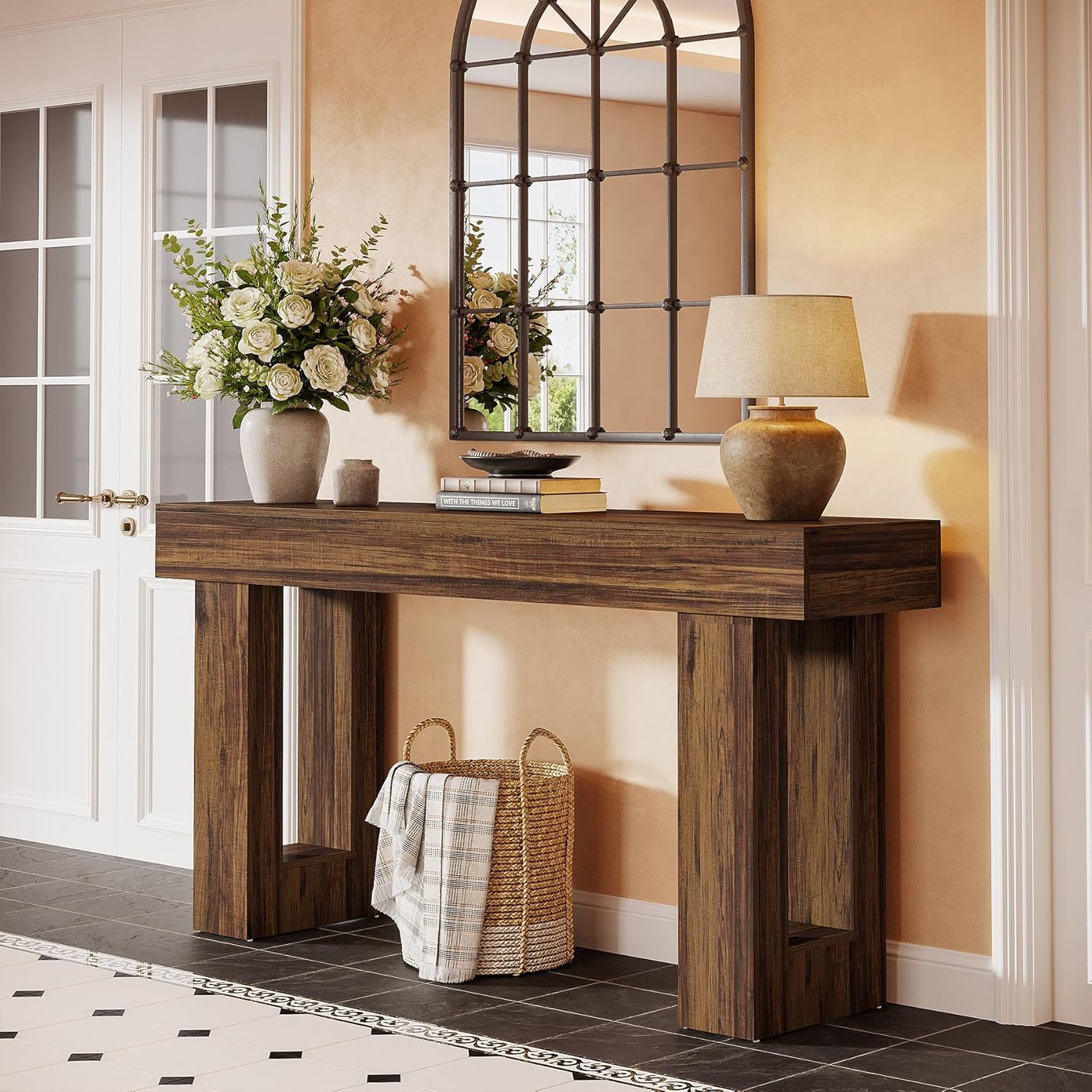 Tribesigns 63-Inch Console Table, Farmhouse Wooden Sofa Table - Image 22