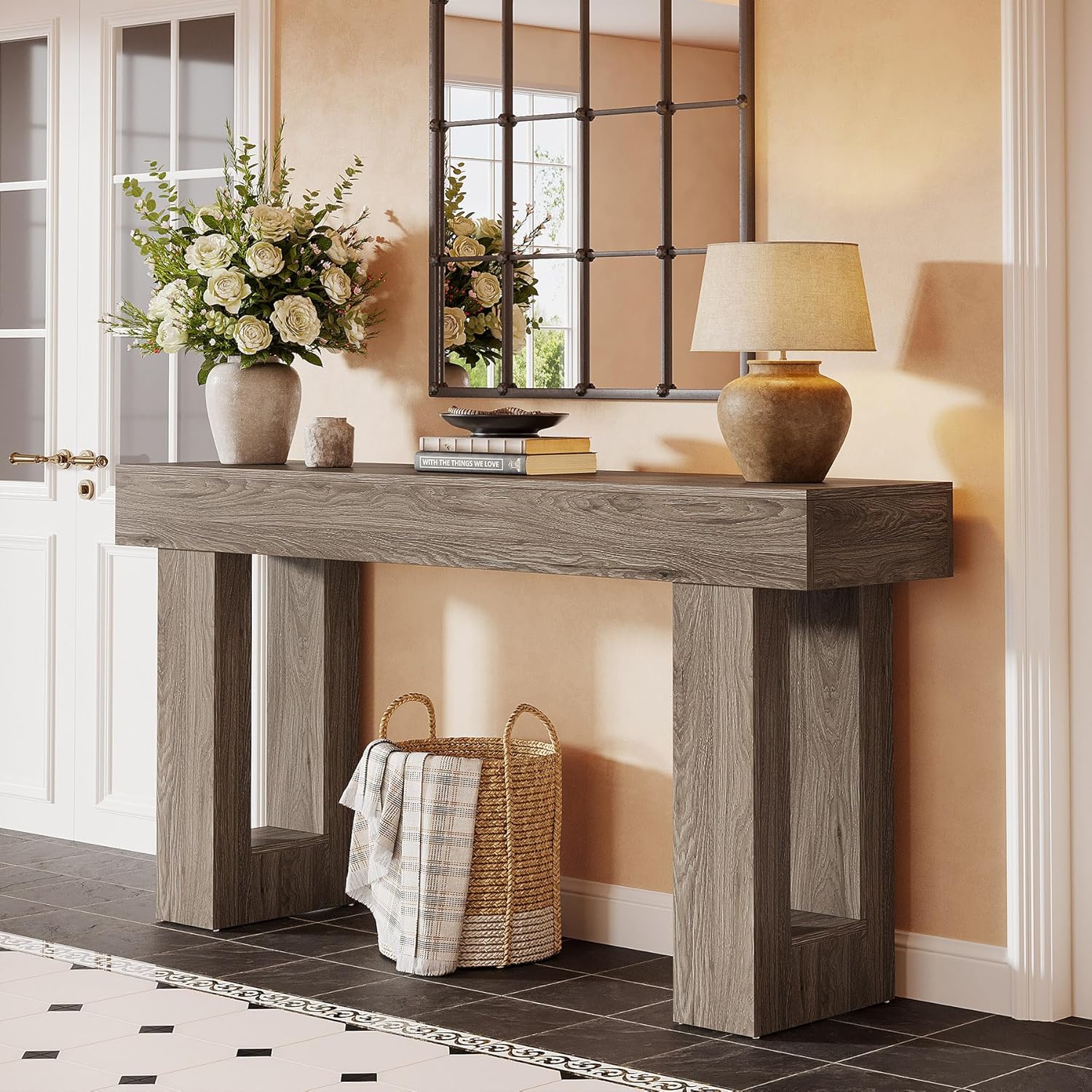 Tribesigns 63-Inch Console Table, Farmhouse Wooden Sofa Table - Image 31