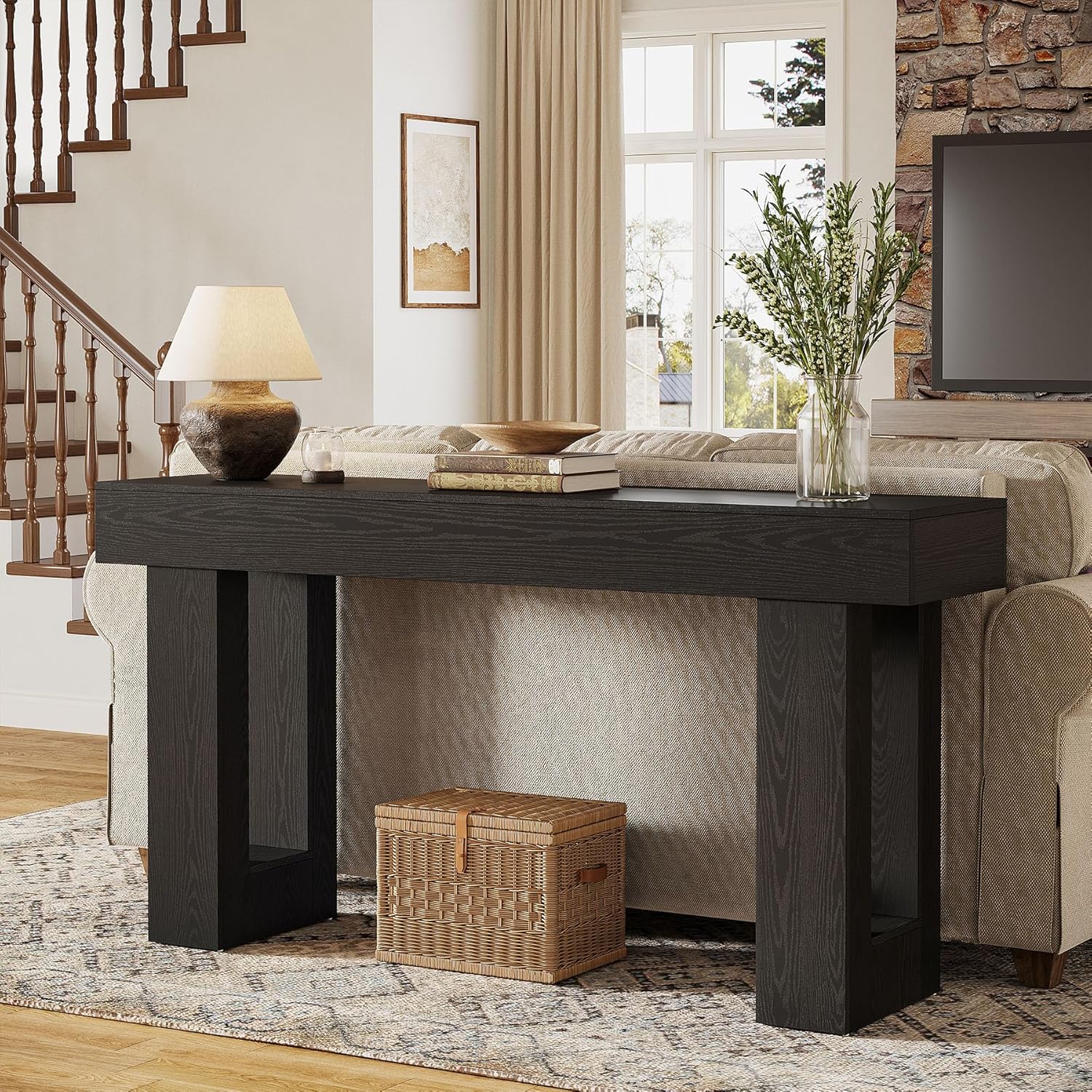 Tribesigns 63-Inch Console Table, Farmhouse Wooden Sofa Table - Image 53