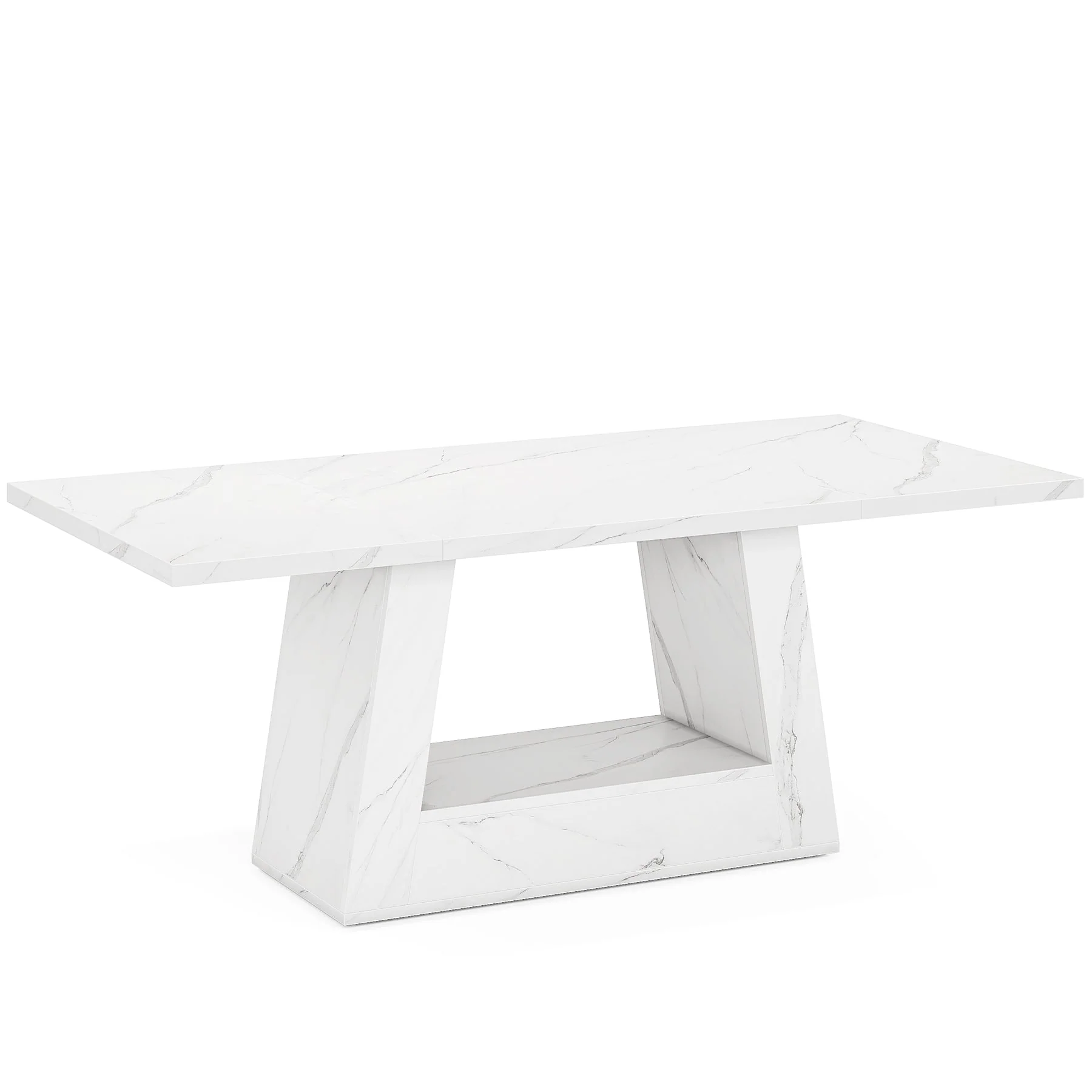 Faux Marble Dining Table, 63" Kitchen Table for 4 to 6 People - Image 10