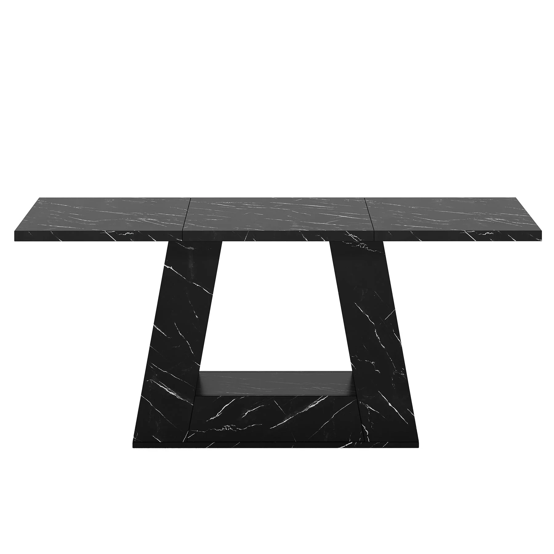 Faux Marble Dining Table, 63" Kitchen Table for 4 to 6 People - Image 11