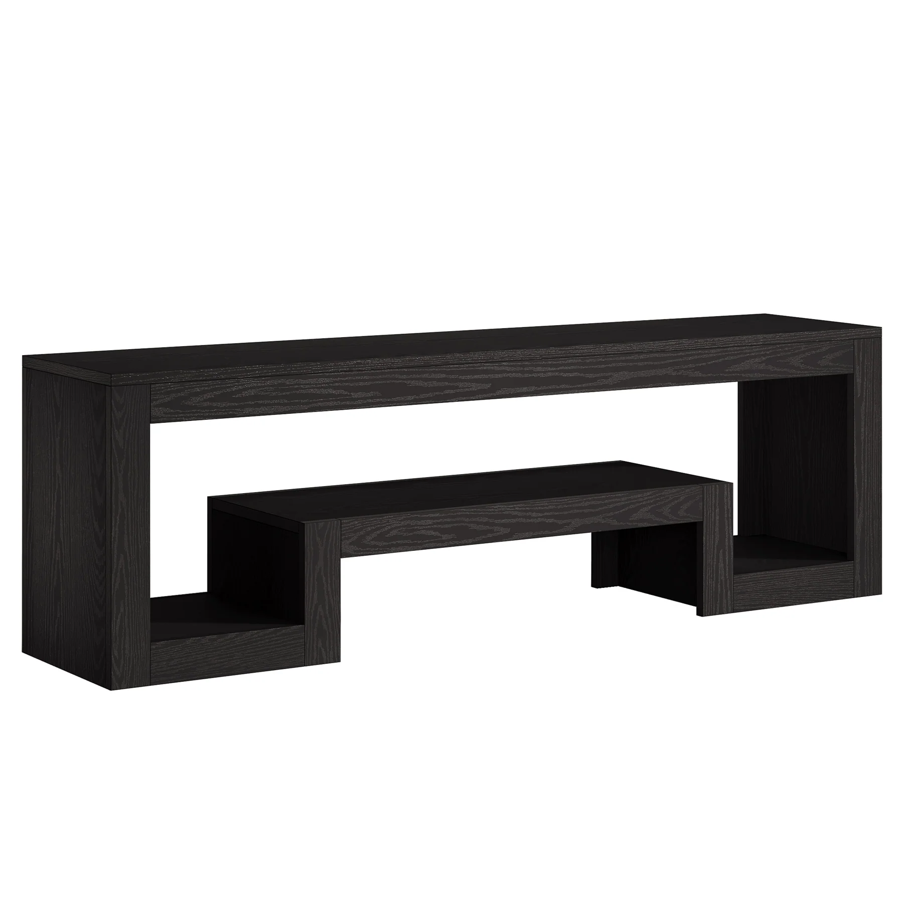 63" Center TV Stand, Vintage Entertainment Center Media Console Stand - Image 10