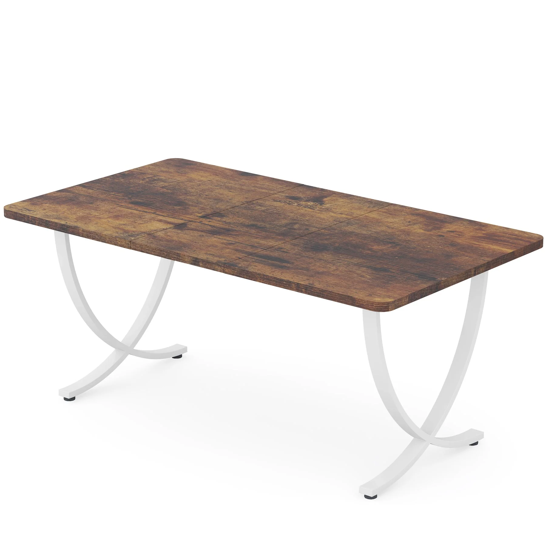 63" Dining Table, Modern Kitchen Table with Faux Marble Table Top - Image 10