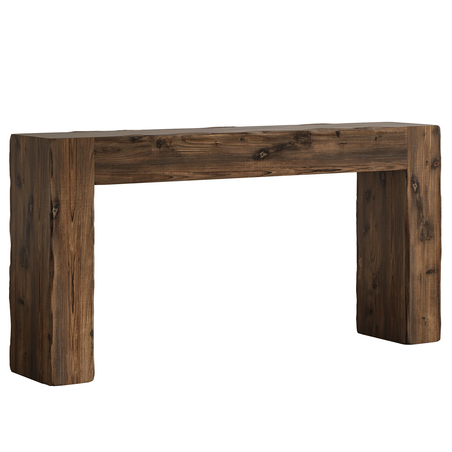 63" Wood Console Table, Farmhouse Sofa Table Entryway Table - Image 9