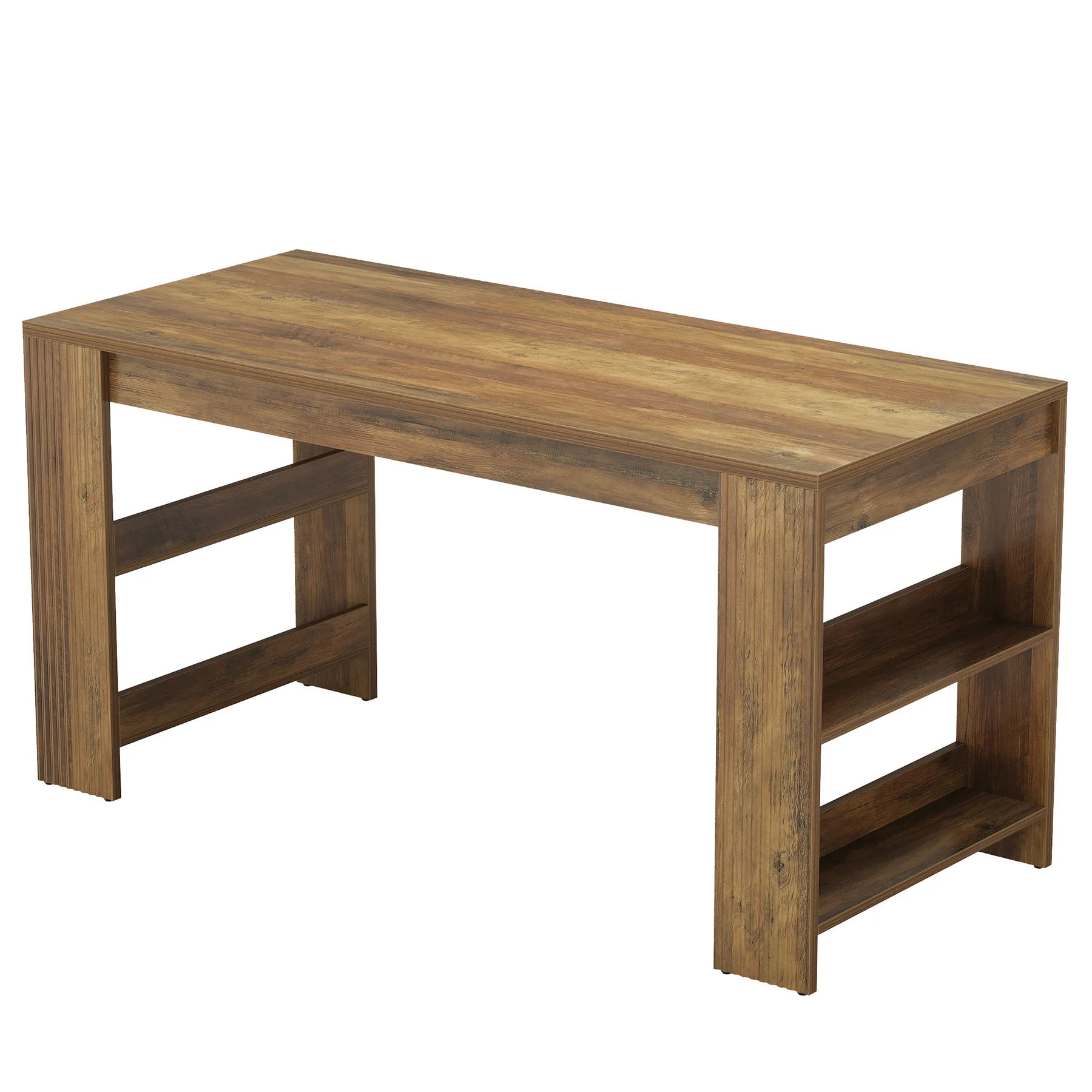 63" Kitchen Island, Large Home Bar Table with Double-Sided Storage Shelves - Image 9