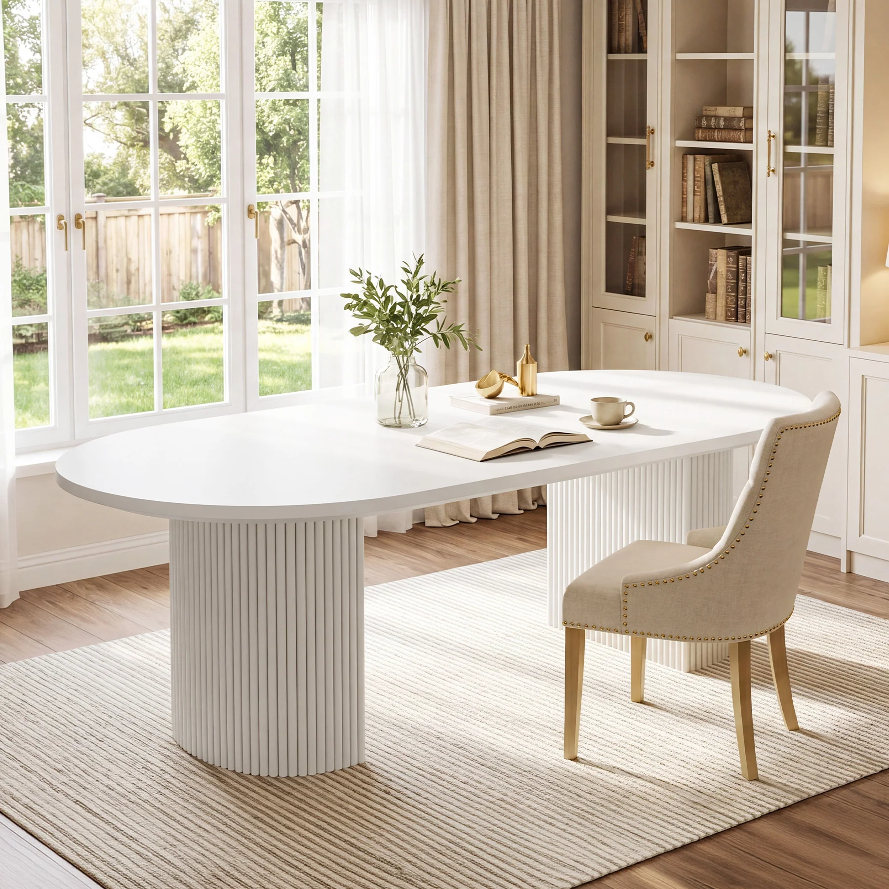 63" Executive Desk, Modern Computer Desk with Sturdy Base for Home Office - Image 5