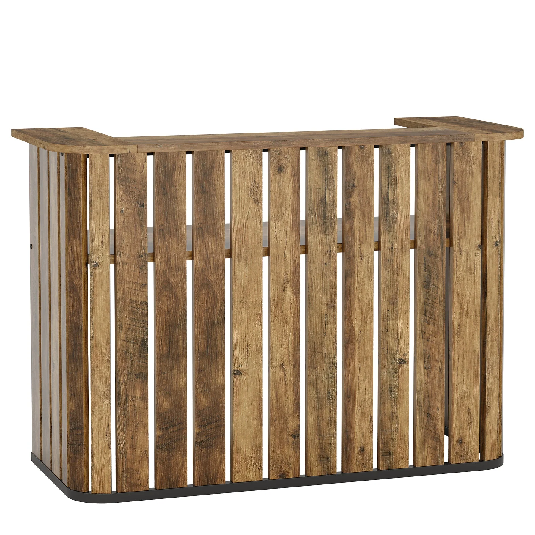 63" Reception Desk, U-Shaped Front Desk with Counter - Image 10