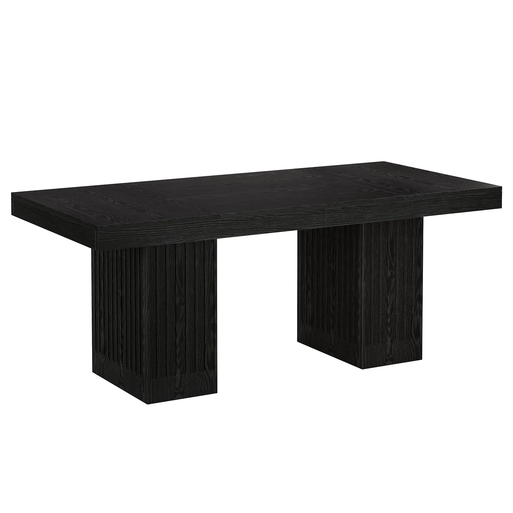 63" Dining Table for 4-6 People, Rectangular Kitchen Table with  Double Pedestal - Image 10