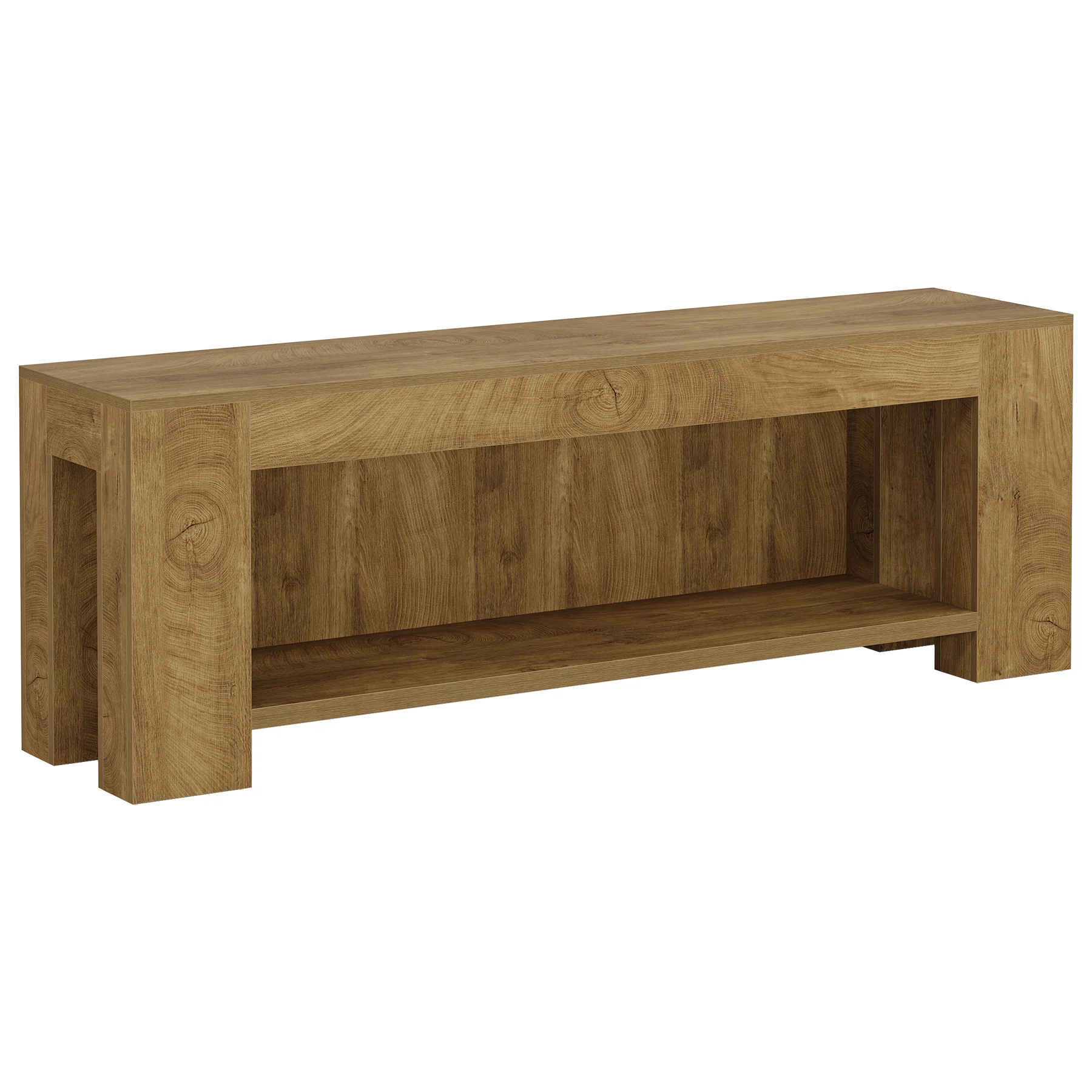 63" TV Stand, Entertainment Center with Open Shelves for Up to 75" TVs - Image 9