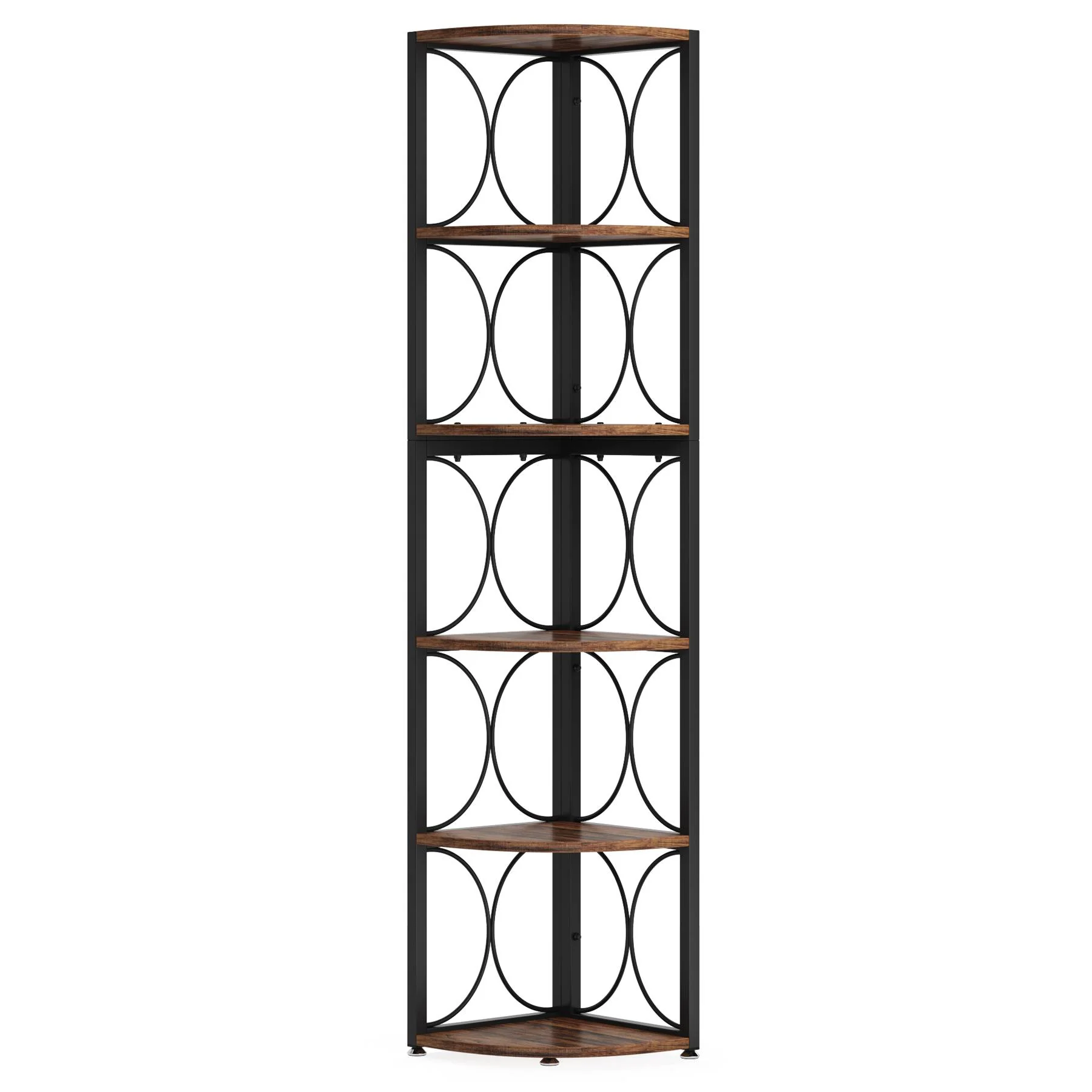 6-Tier Corner Shelf, 67" Corner Bookshelf Shelving Unit - Image 2