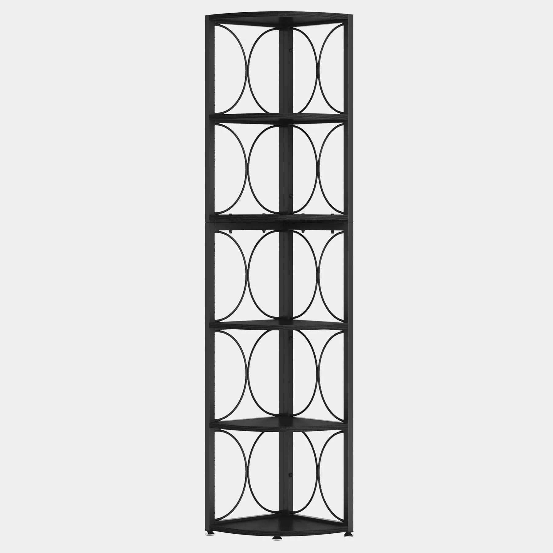 6-Tier Corner Shelf, 67" Corner Bookshelf Shelving Unit - Image 8