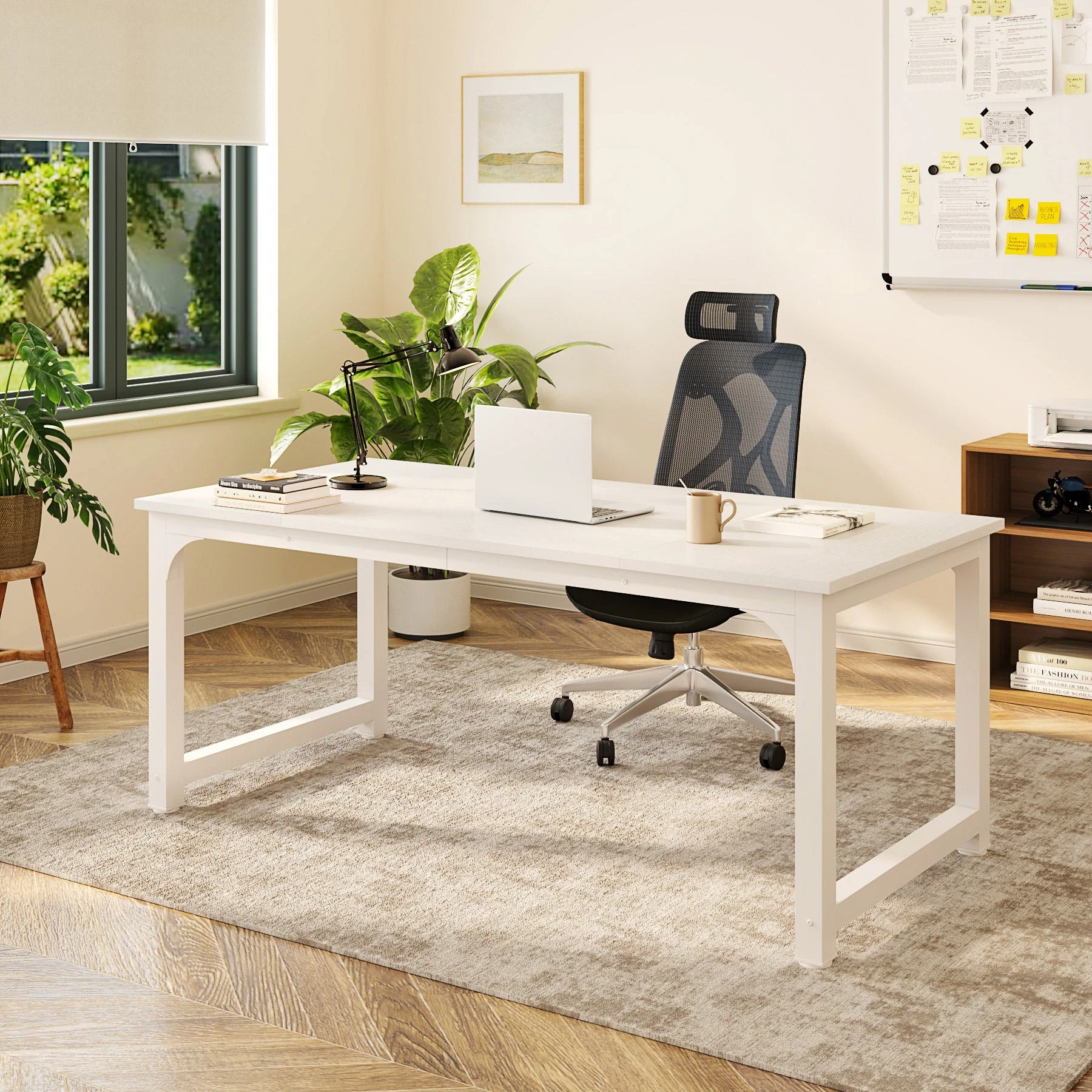 Simple Conference Table, Rectangular Meeting Table Computer Desk - Image 10