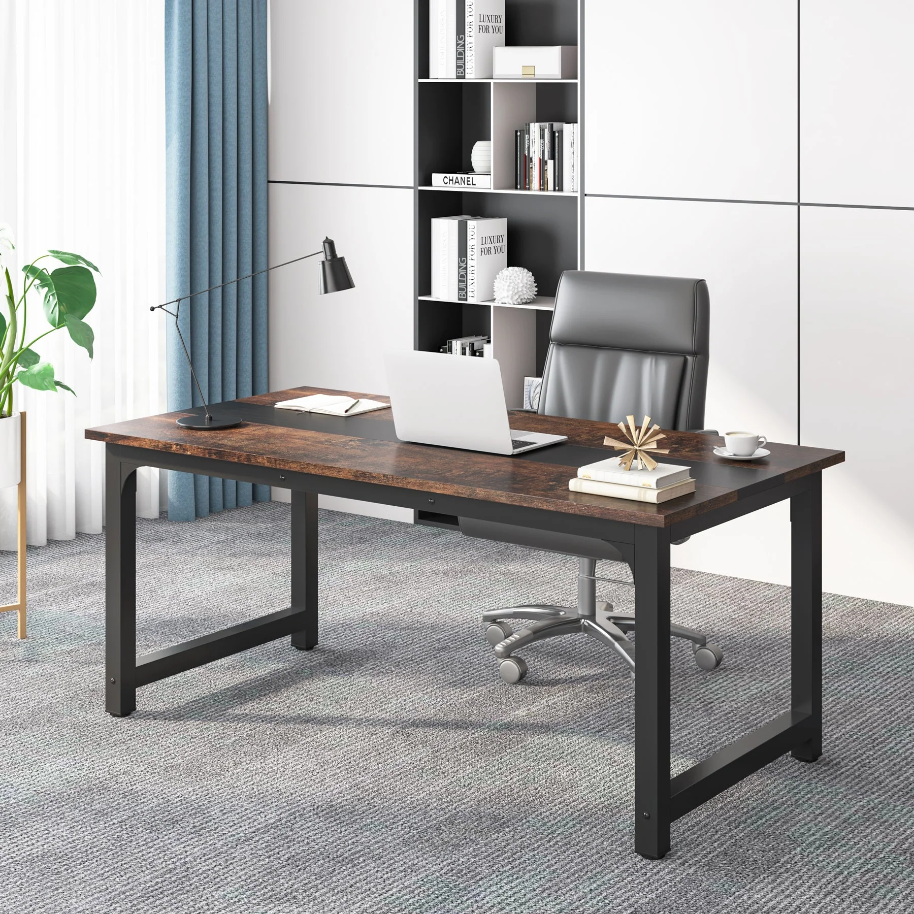 Simple Conference Table, Rectangular Meeting Table Computer Desk - Image 24