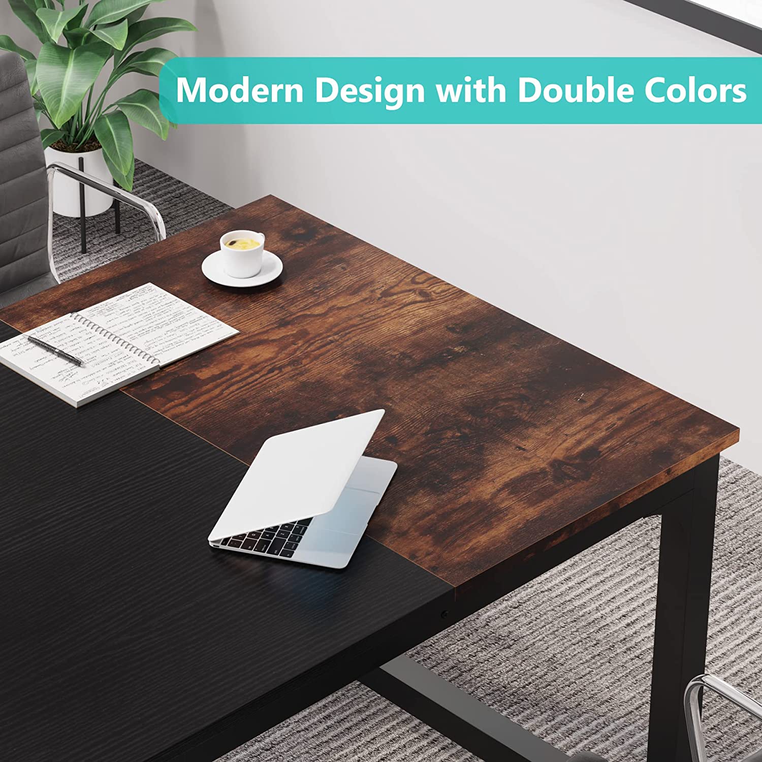 Simple Conference Table, Rectangular Meeting Table Computer Desk - Image 5