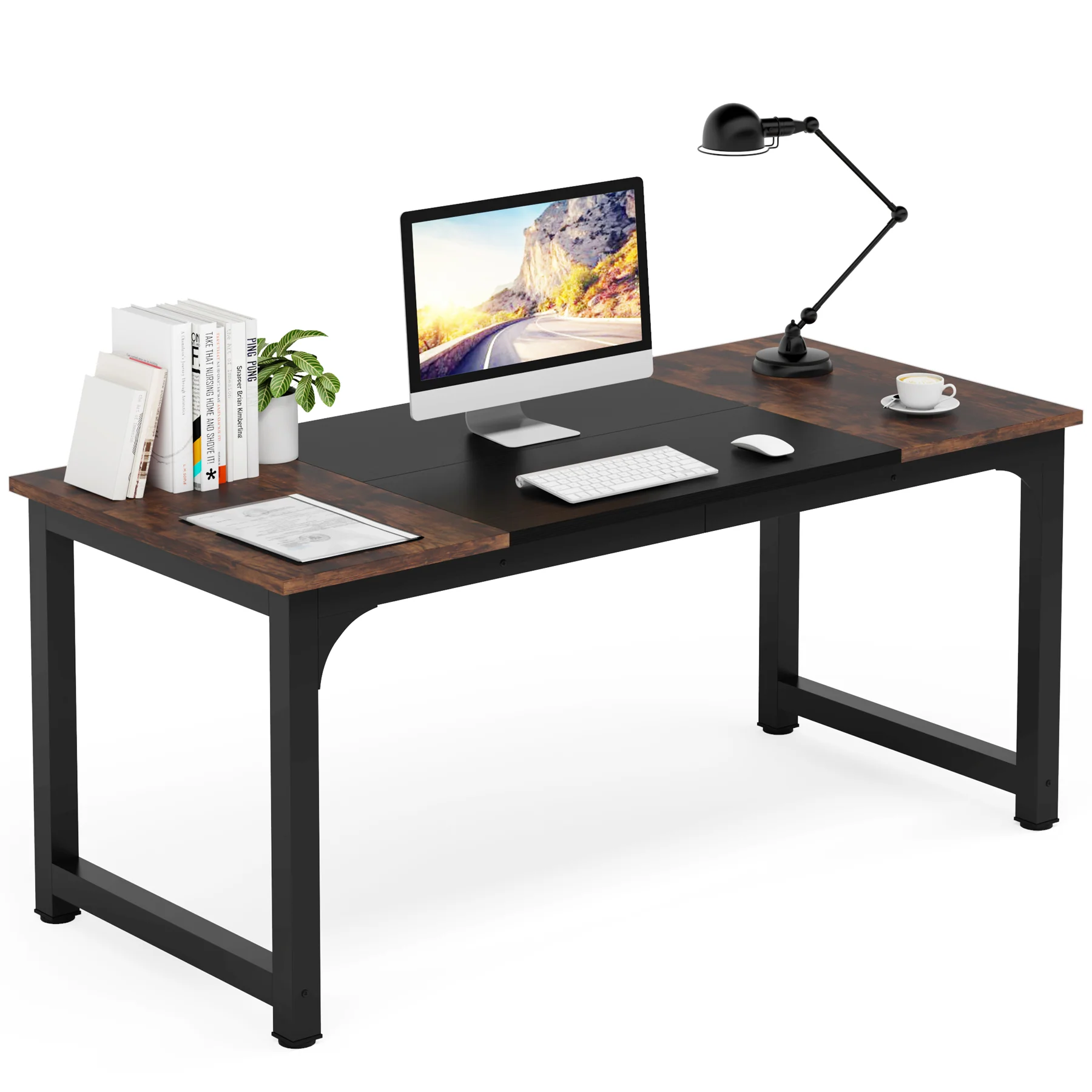 Simple Conference Table, Rectangular Meeting Table Computer Desk - Image 8