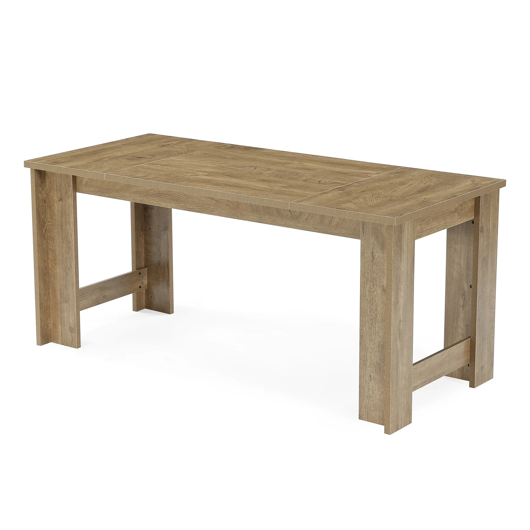 70.8" Dining Table for 6–8, Farmhouse Kitchen Table with Panel Legs for Dining Room - Image 8