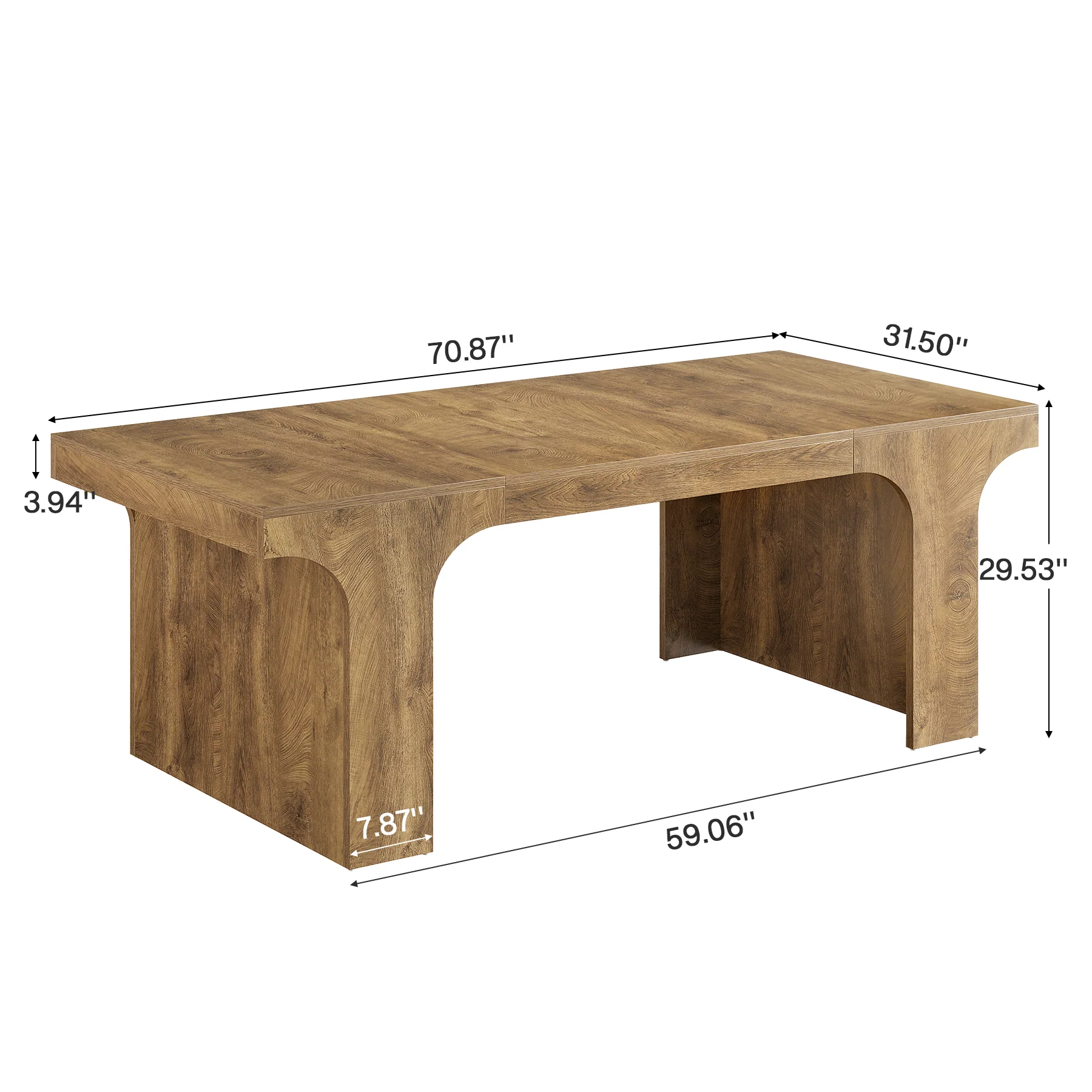 70.87" Executive Desk, Simple Computer Desk Conference Table for 6-8 - Image 2