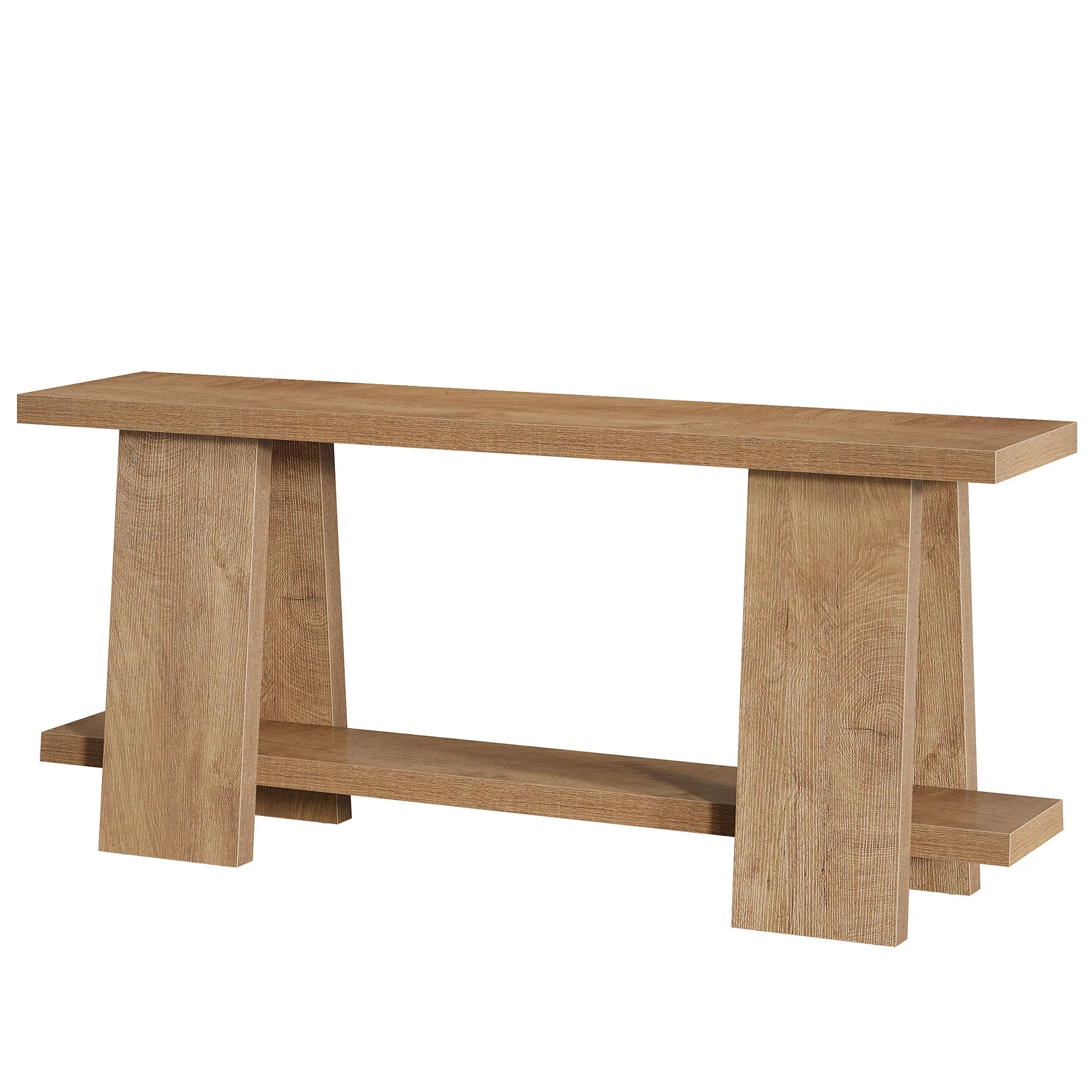 70.9" Console Table , 2-Tier Farmhouse Sofa Entryway Table for Living Room - Image 7