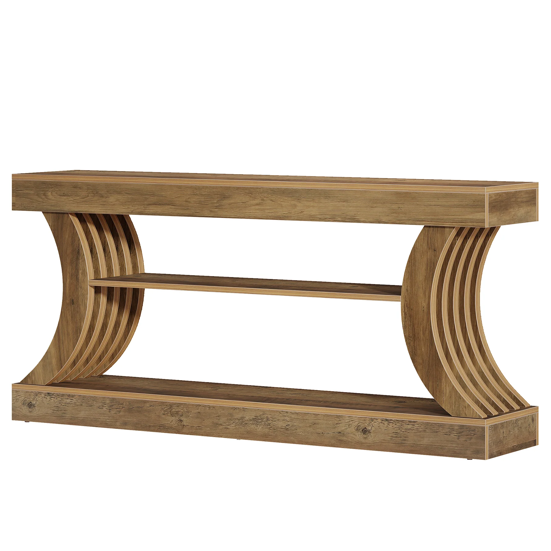70.9" Console Table, 3-Tier Entryway Couch Table Behind Sofa - Image 10