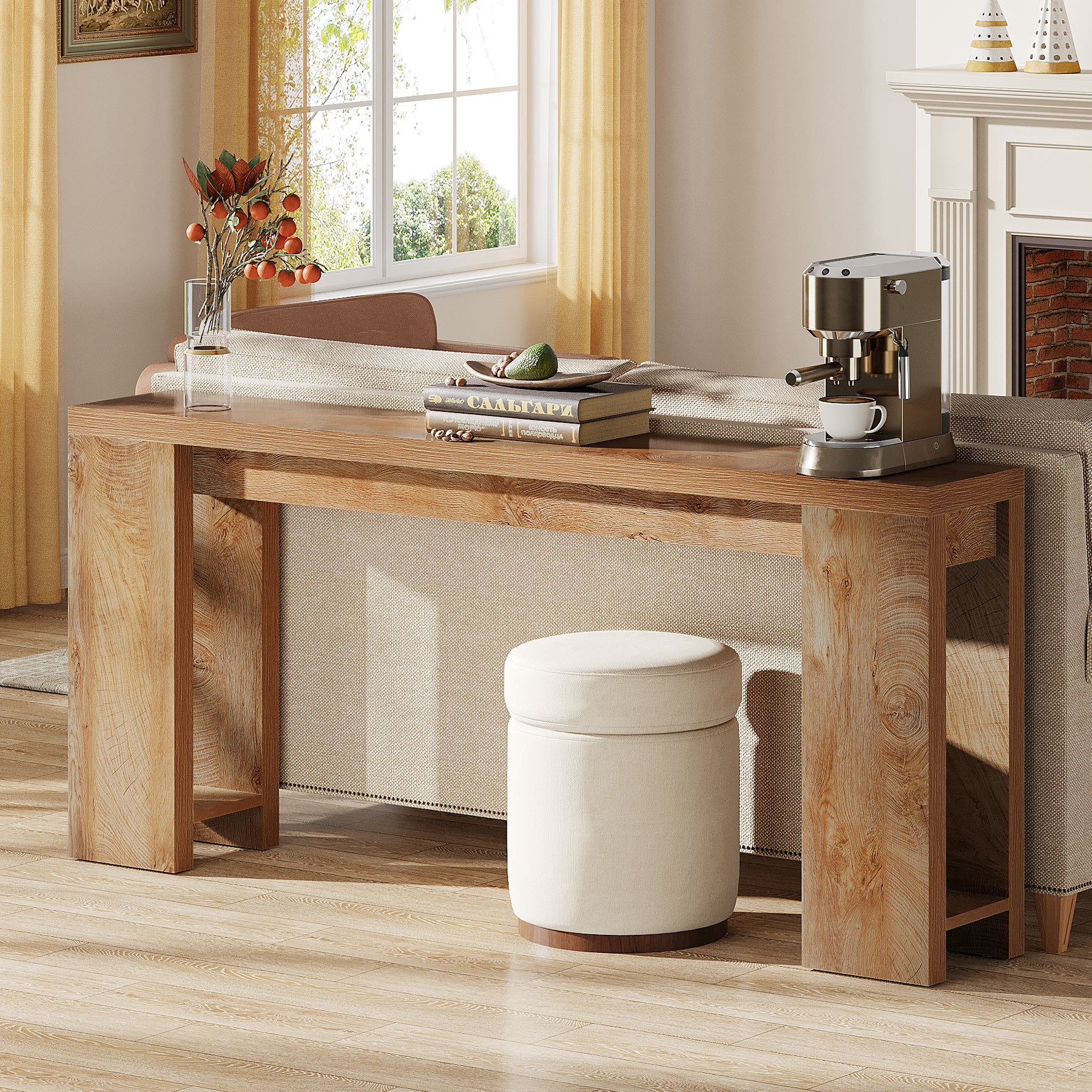 70.9" Console Table, Narrow Entryway Sofa Table Behind Couch for Hallway - Image 3