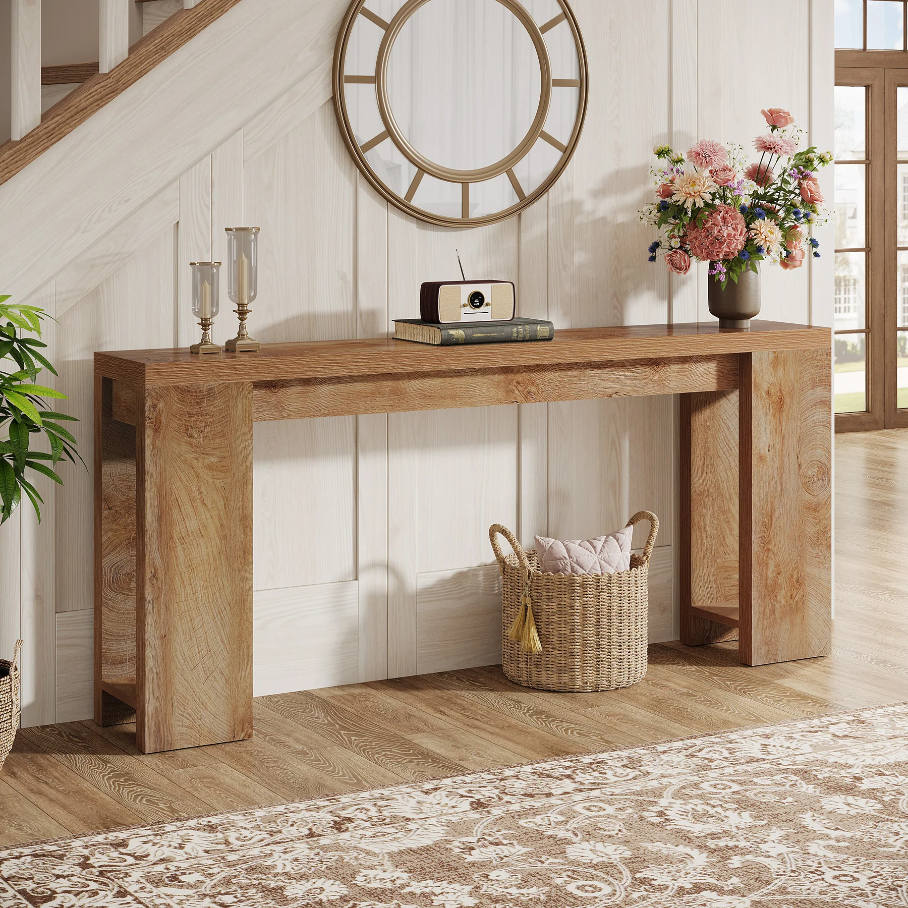 70.9" Console Table, Narrow Entryway Sofa Table Behind Couch for Hallway - Image 5