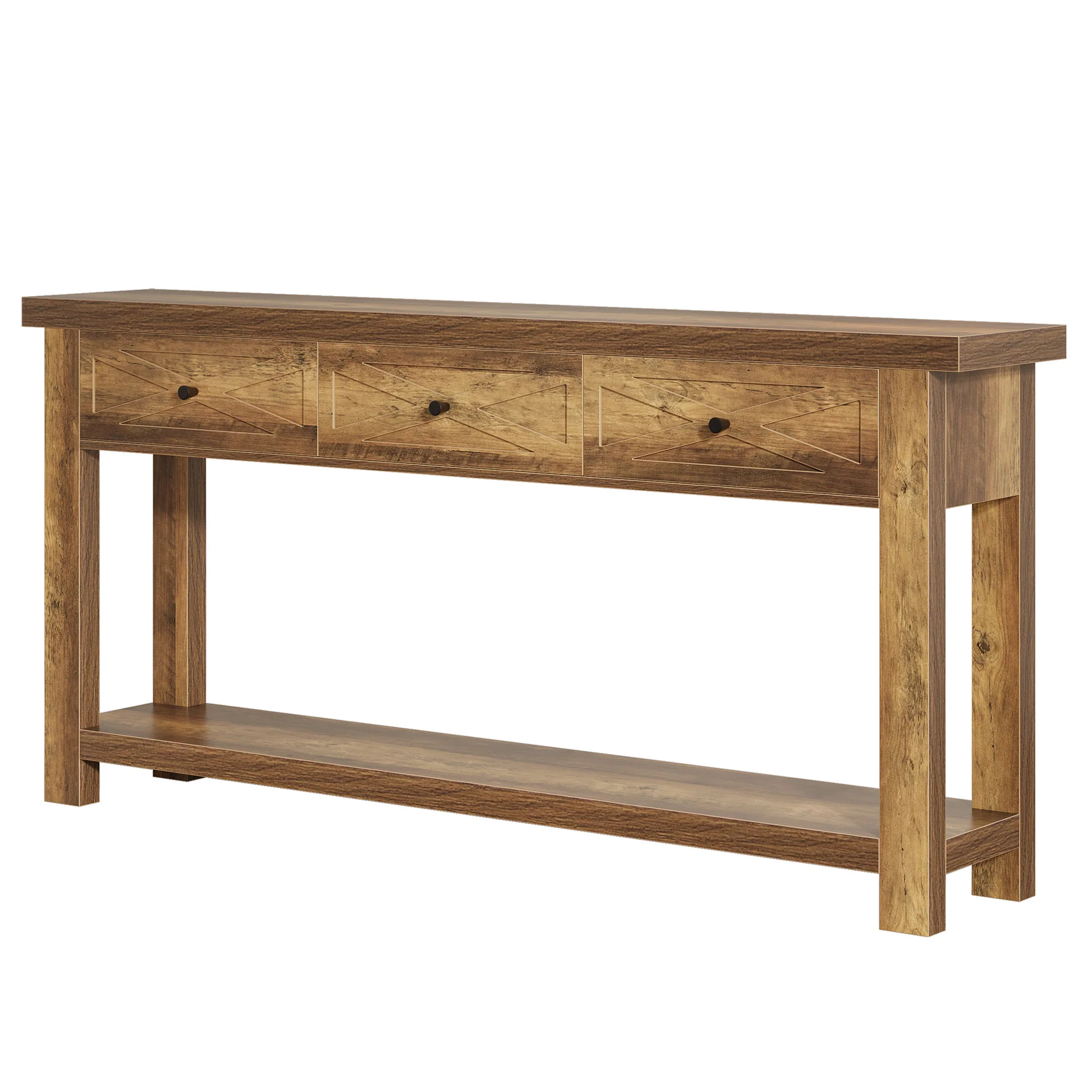 70.9” Console Table with 3 Drawers, Narrow Entryway Table with Storage Shelf - Image 9