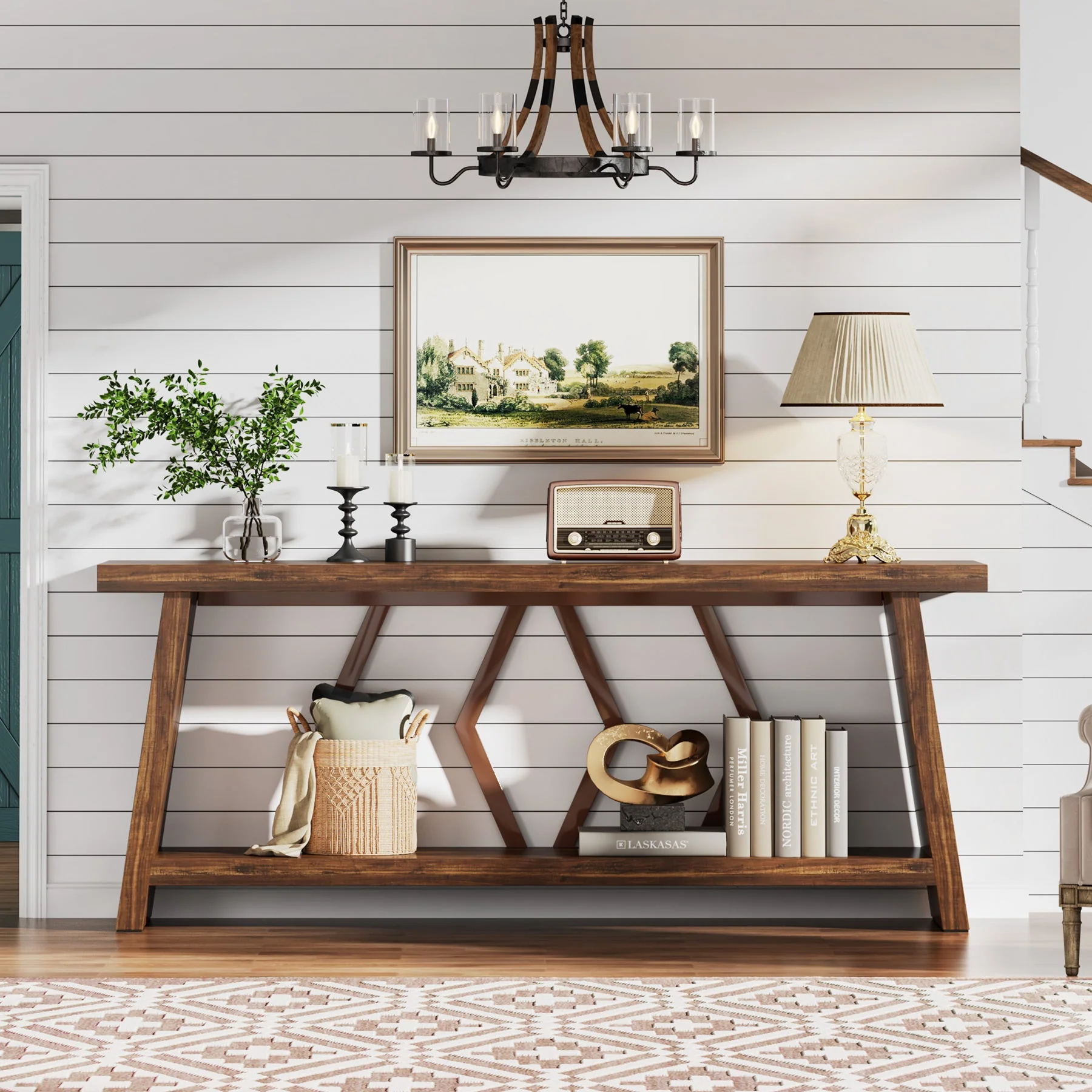 70.86-Inch Console Sofa Table with Storage for Entryway Living Room - Image 5