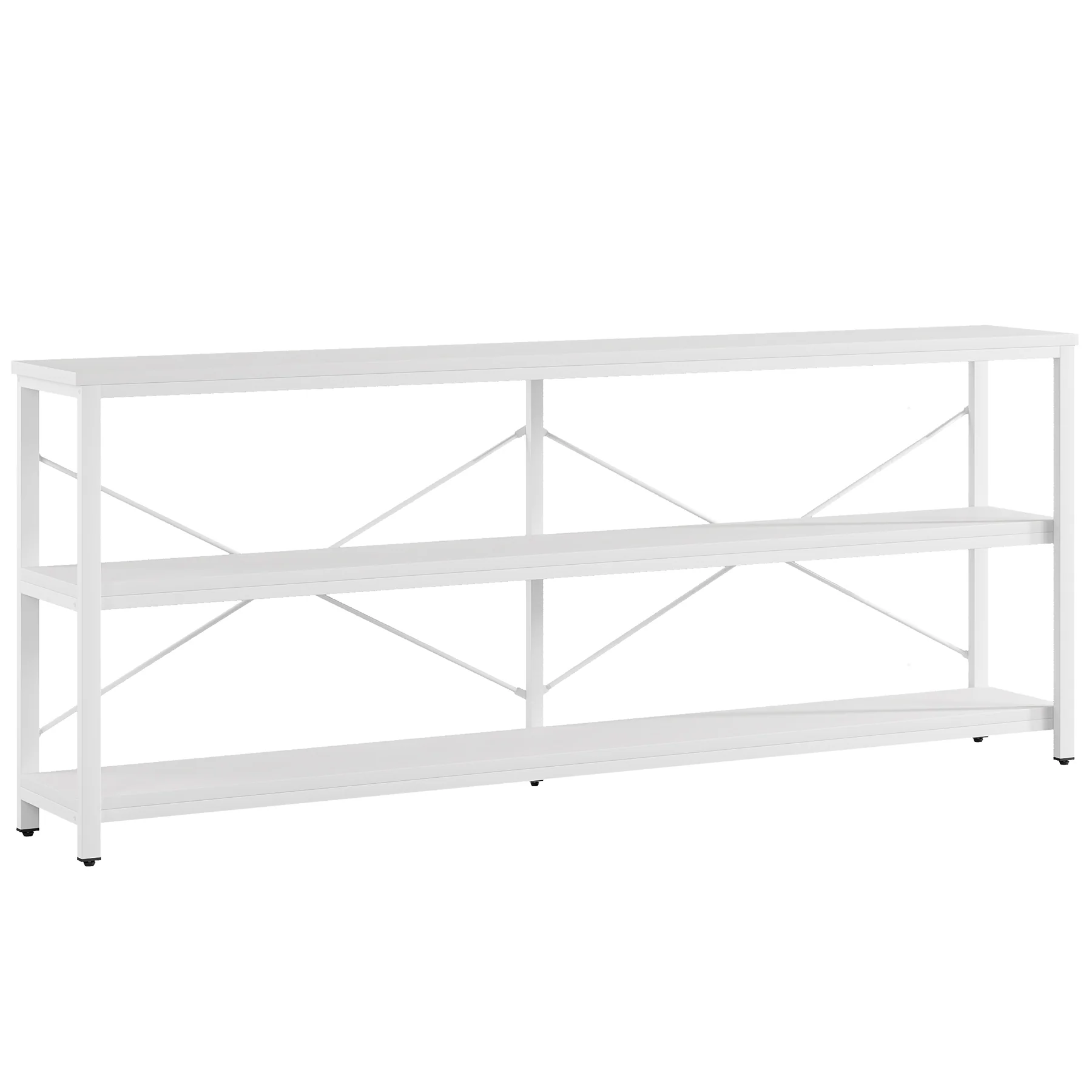 Tribesigns 70.9-Inch Extra Long Console Table, 3-Tier Industrial Sofa Table with Storage - Image 15
