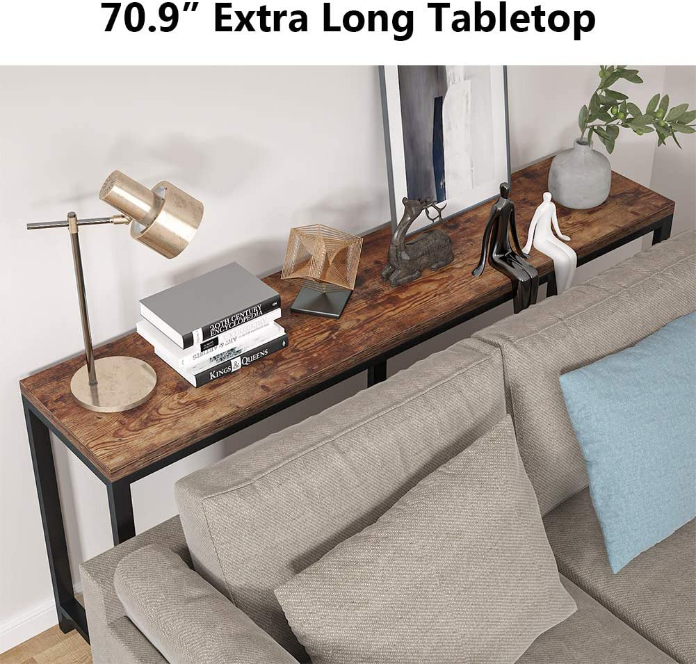 Narrow Console Table, 70.9" Extra Long Sofa Table Hallway Table - Image 5