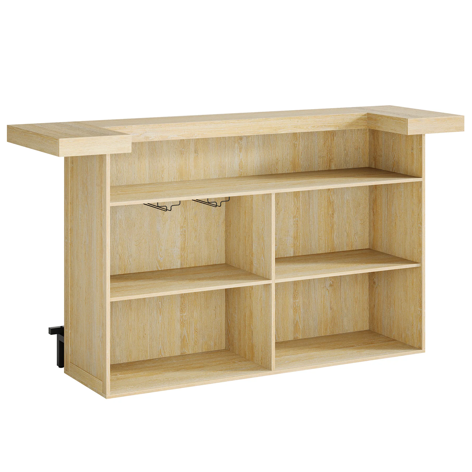 70.9" Bar Table, Modern Liquor Cabinet with 4-Tier Storage Shelves - Image 21