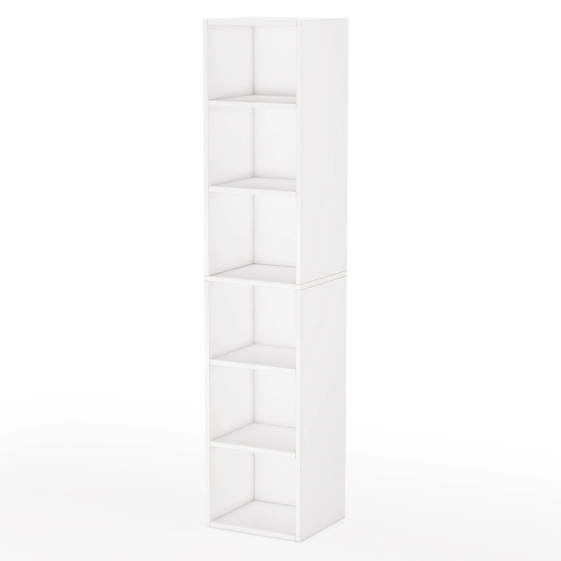 70.9" Corner Bookcase, Modern 6-Tier Narrow Cube Display Shelves - Image 12