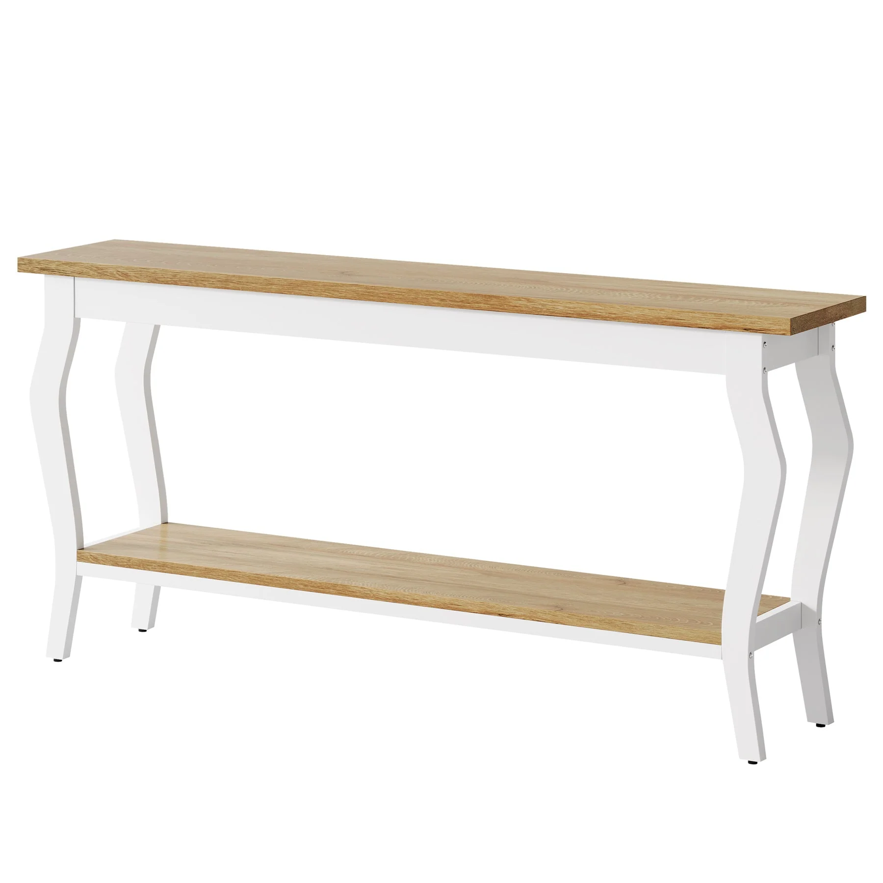 70.9" Console Table, Vintage Sofa Table with 2-Tier Storage - Image 8