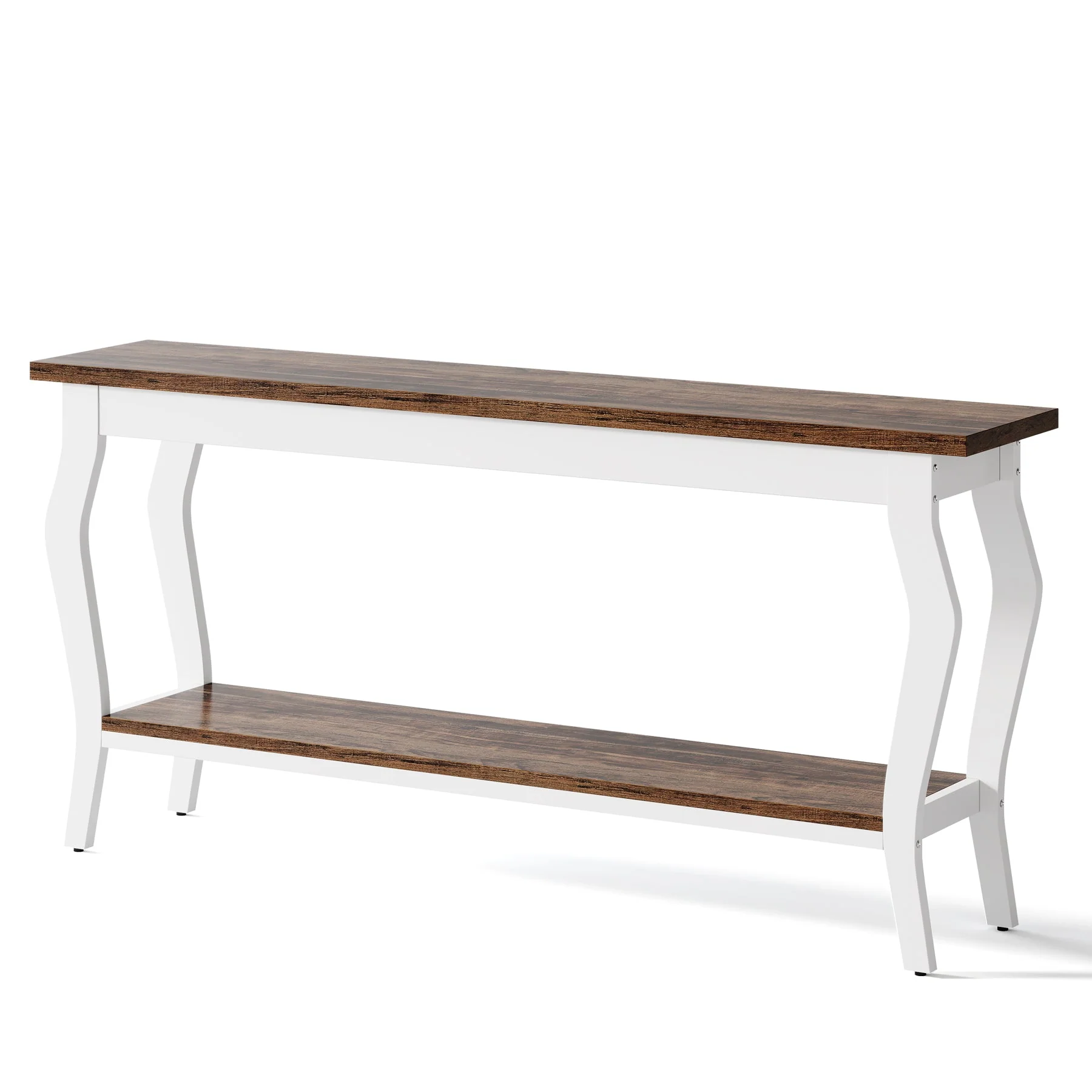 70.9" Console Table, Vintage Sofa Table with 2-Tier Storage - Image 9