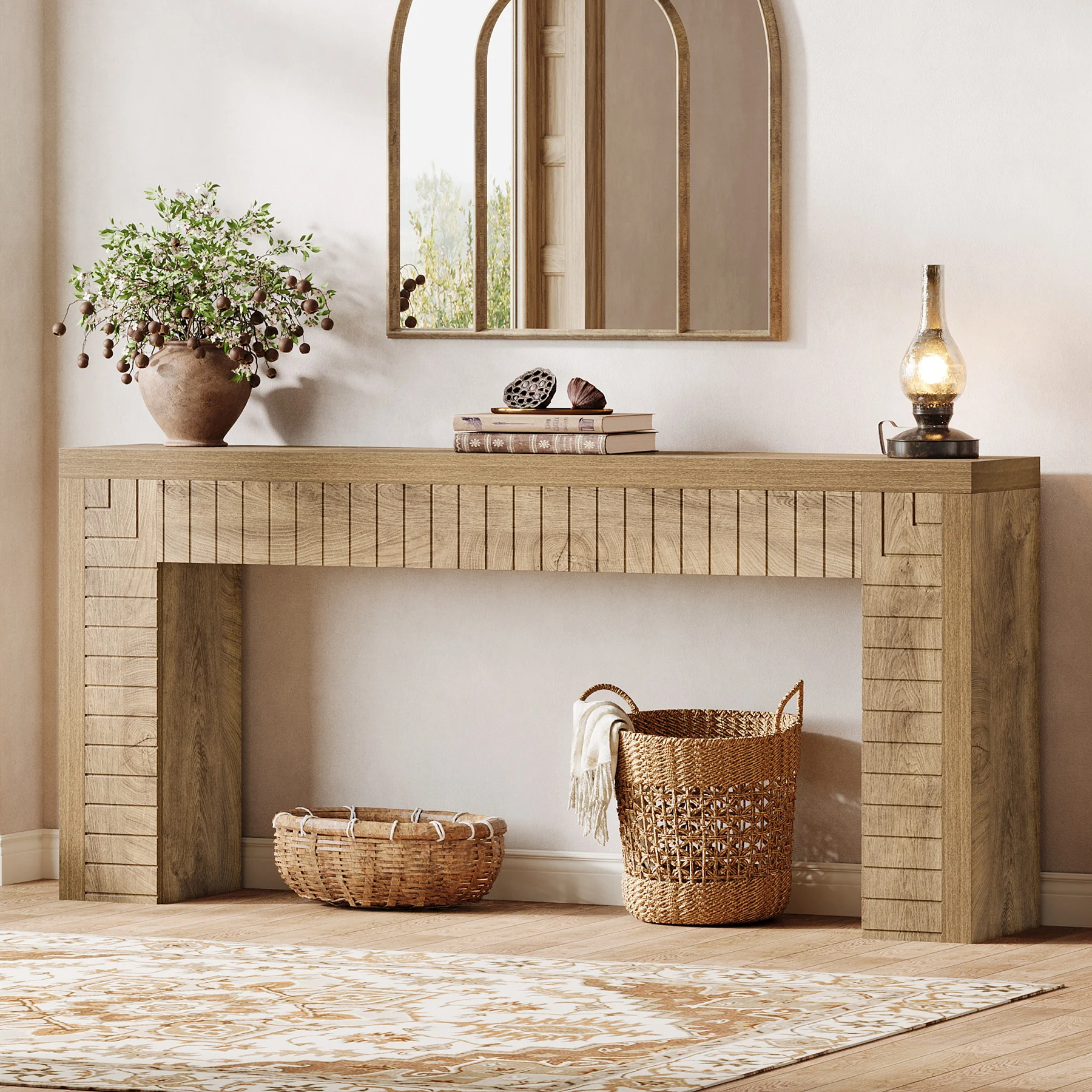70.9" Long Console Table, Narrow Sofa Table Behind Couch for Hallway - Image 3