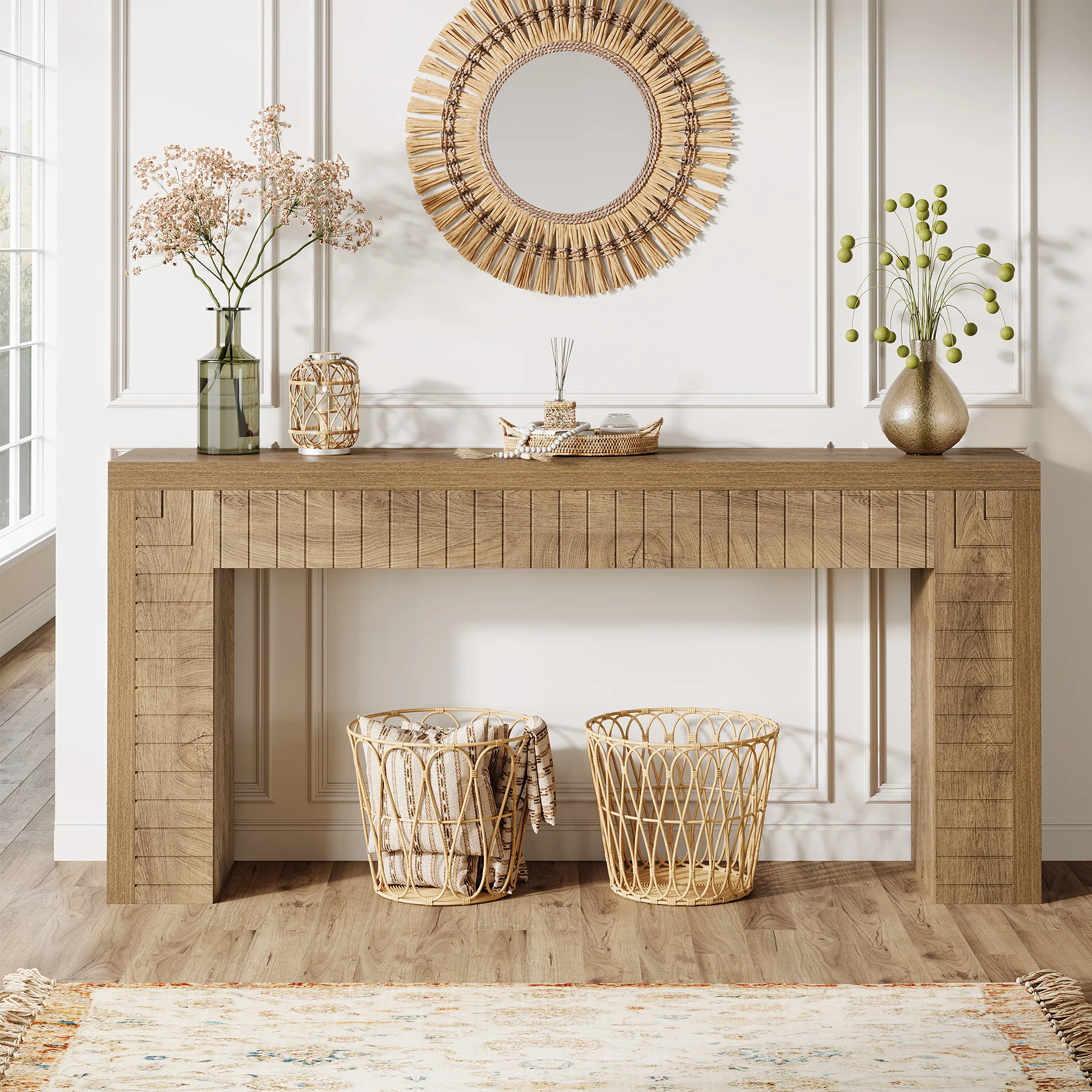 70.9" Long Console Table, Narrow Sofa Table Behind Couch for Hallway - Image 4
